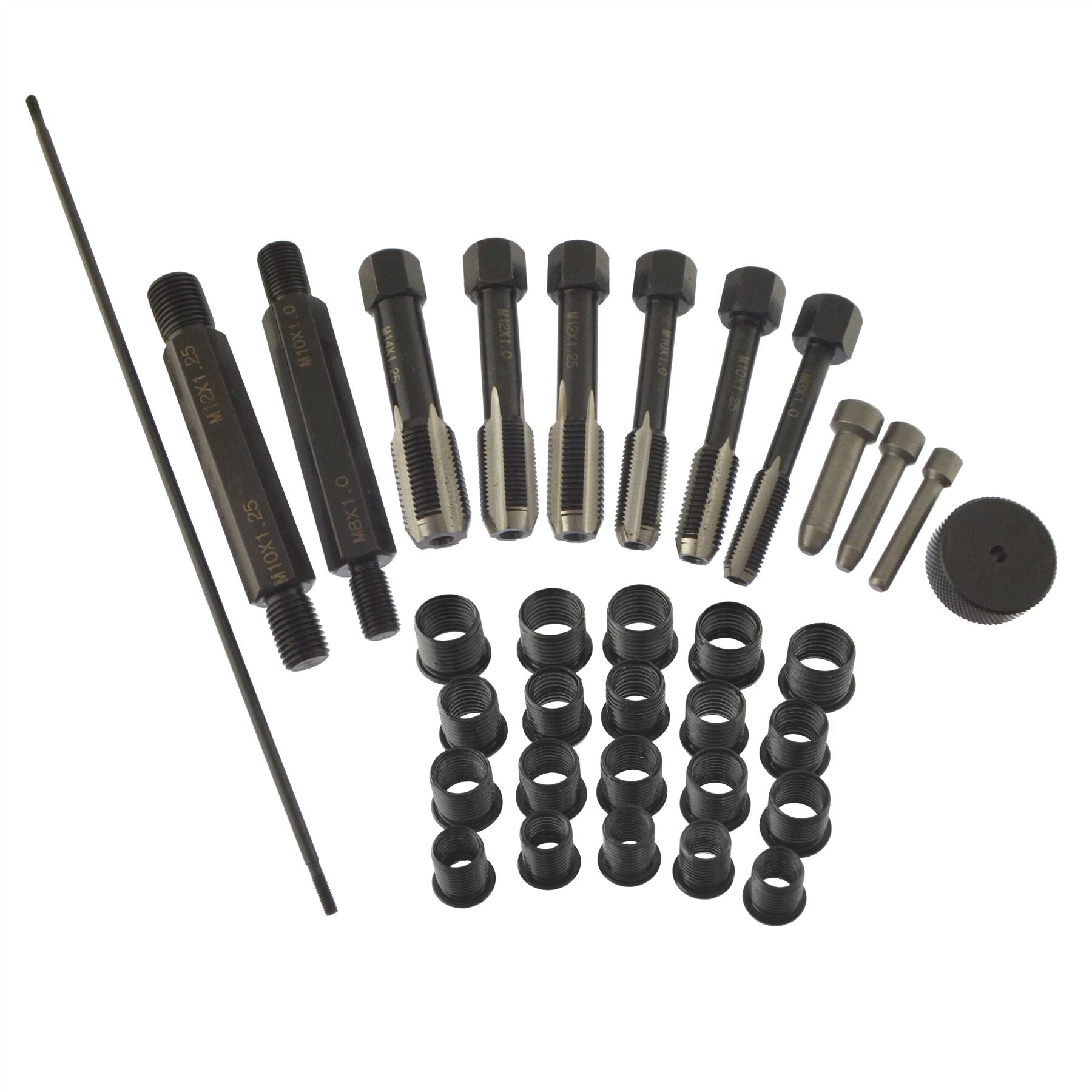 Glow Plug Cylinder Head Metric Thread Repair Kit 8mm / 10mm / 12mm 33pcs