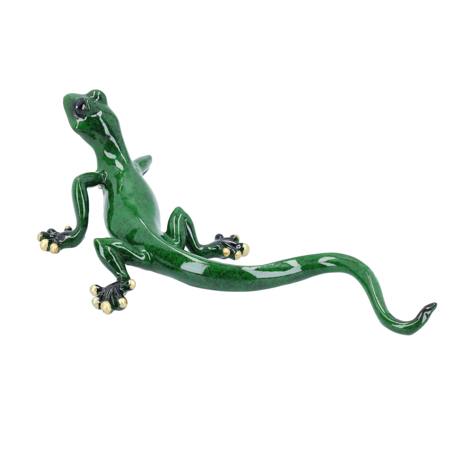 Grüne Gecko Eidechse Harz Wand Schuppen Skulptur Statue Ornament Haus Medium