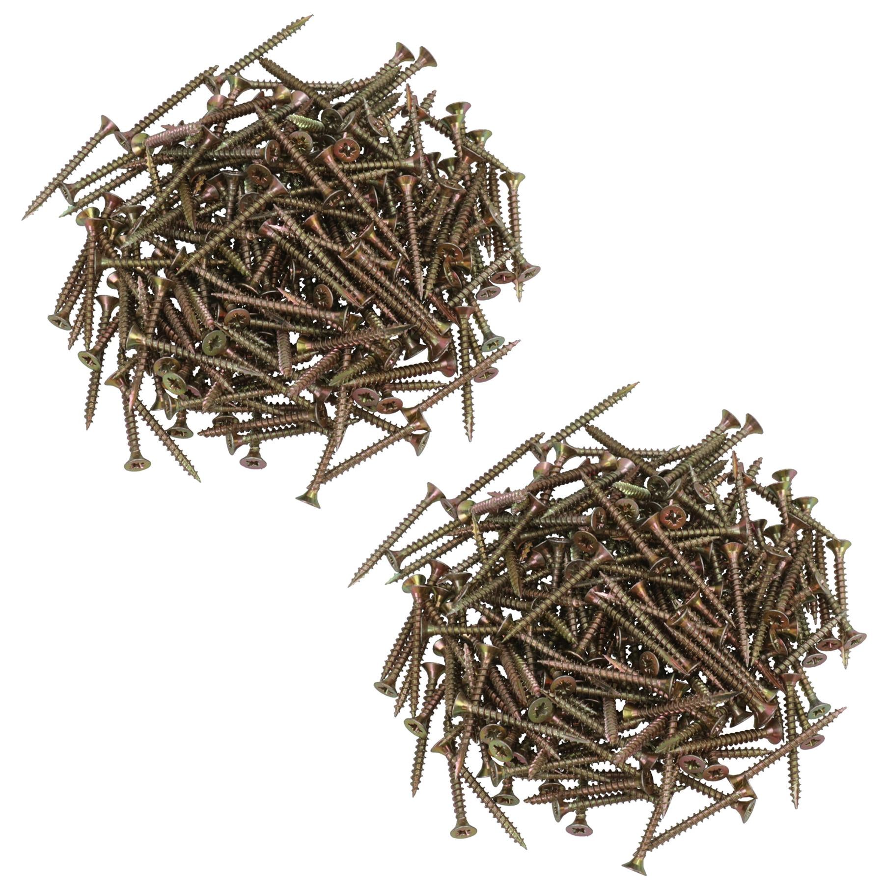 Senkkopf-Holzschrauben 4,0 x 40 mm, gezackter Rand verhindert Splittern, PZ2