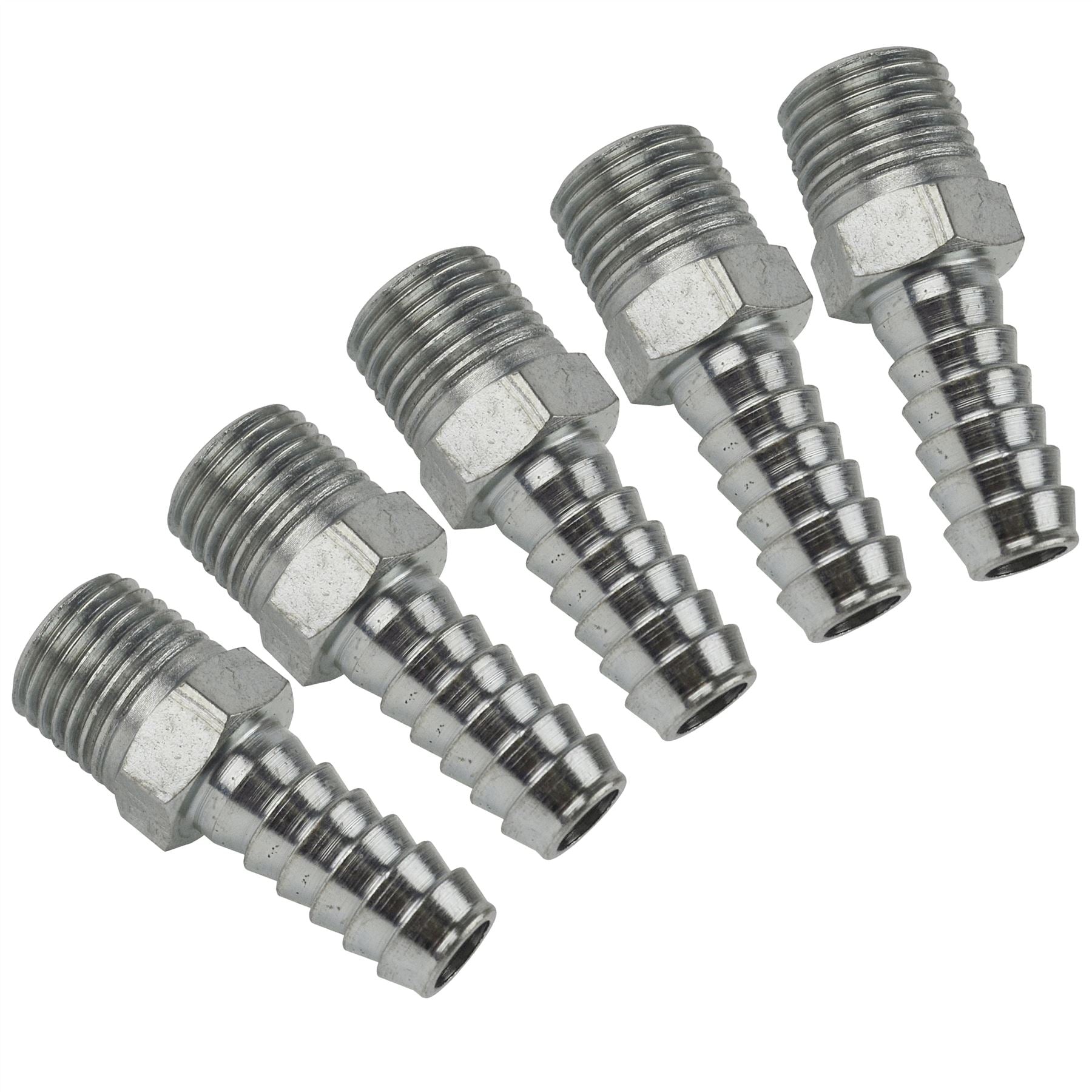 1/4" BSP Thread Fitting with Hose Tail for 3/16" 1/4" 5/16" 3/8" 1/2" Pipe Hose