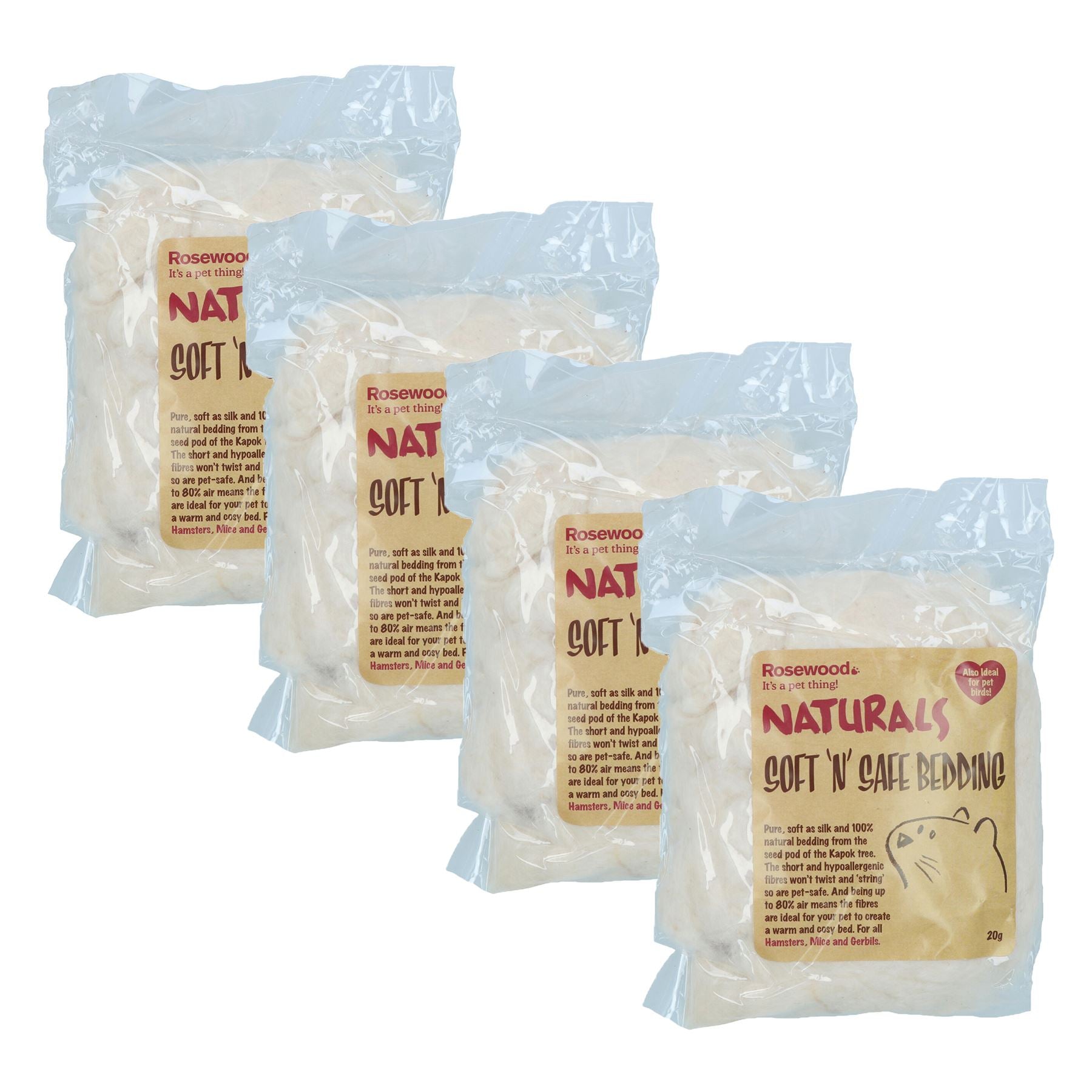 1PK Soft n Safe Hypoallergenic, Anti-bacterial & Biodegradable Animal Bedding 20g