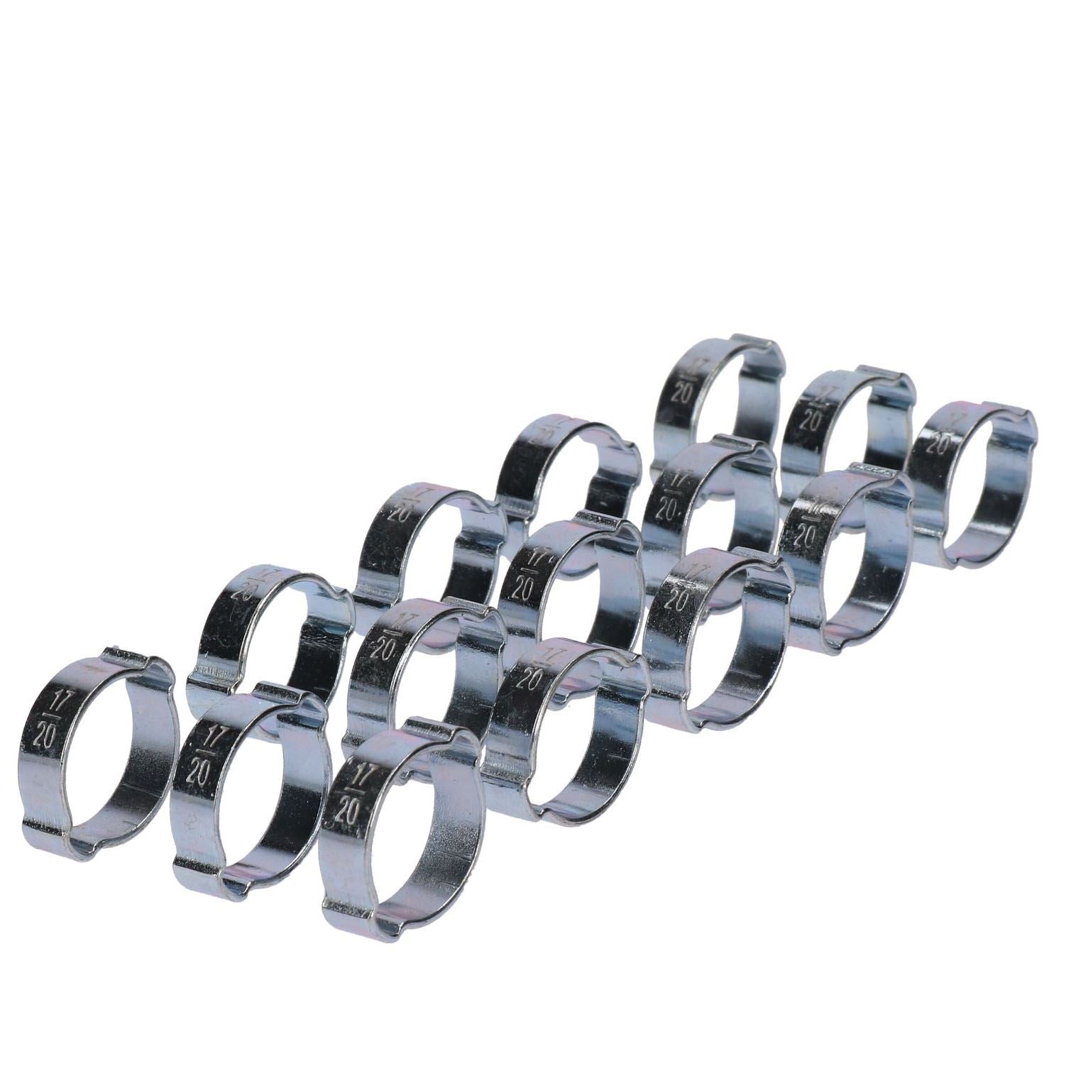 Paquets de colliers de serrage à double oreille pour tubes de 5 à 27 mm