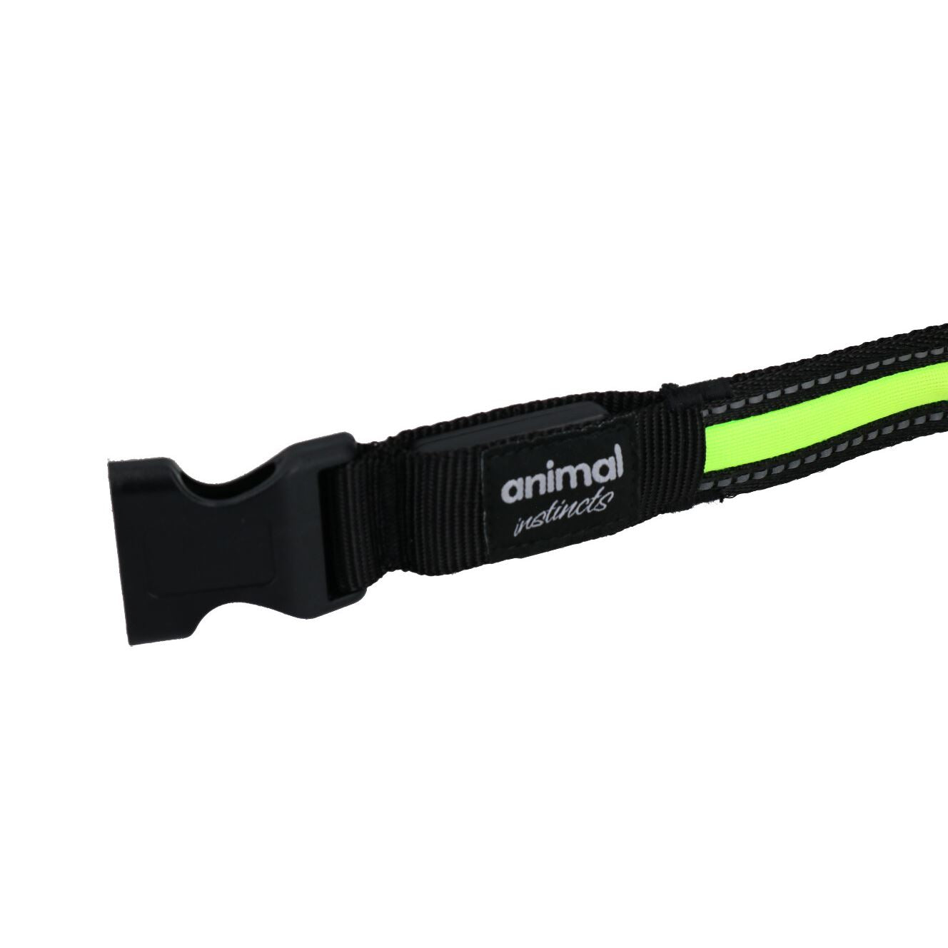 Yellow Small Dog Walking Hi-Visibility Rechargeable Flashing Safety Collar 35-40cm