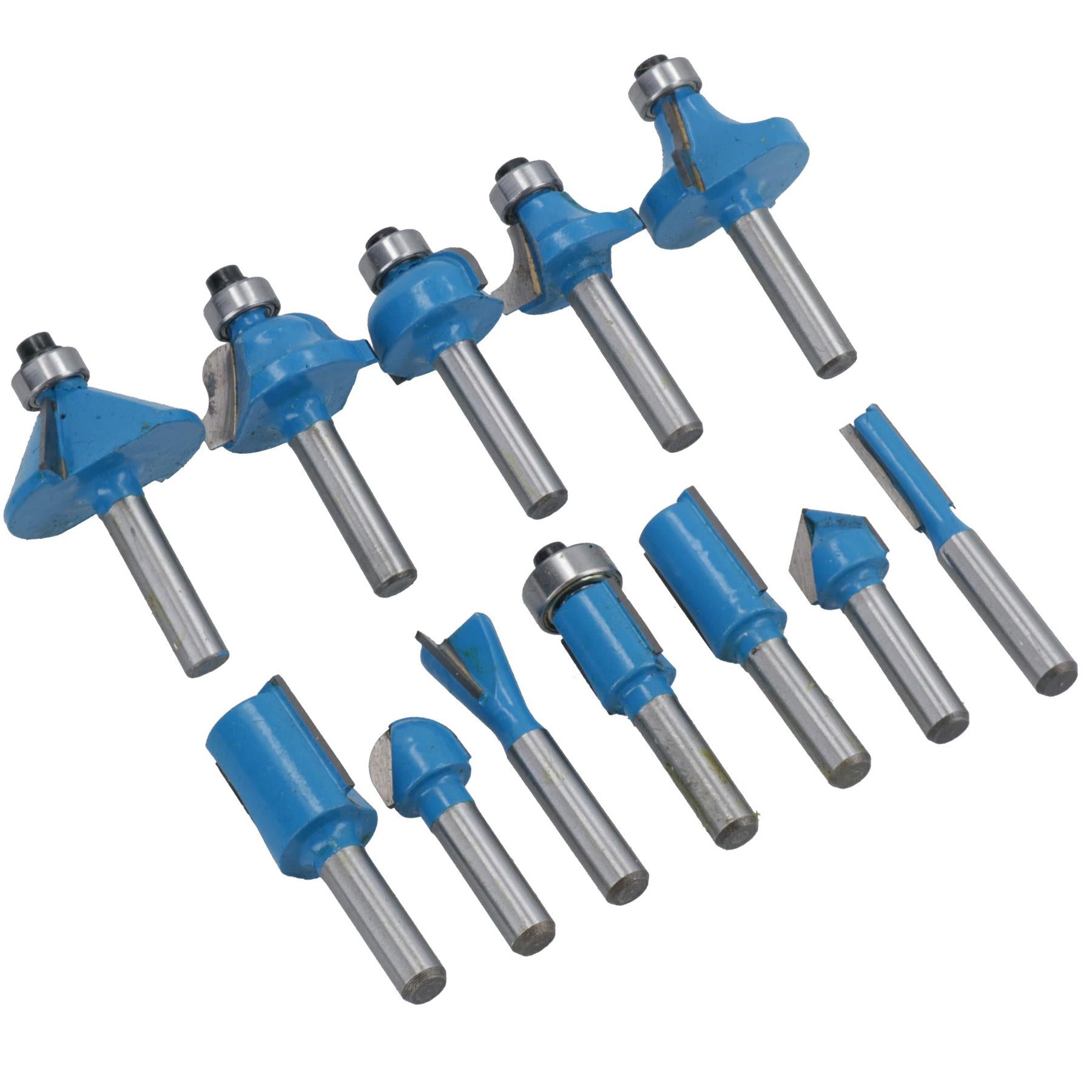 12-teiliges Fräser-Set mit Hartmetallspitze, 1/4 Zoll Schaft, Fräser für Laminat TE534