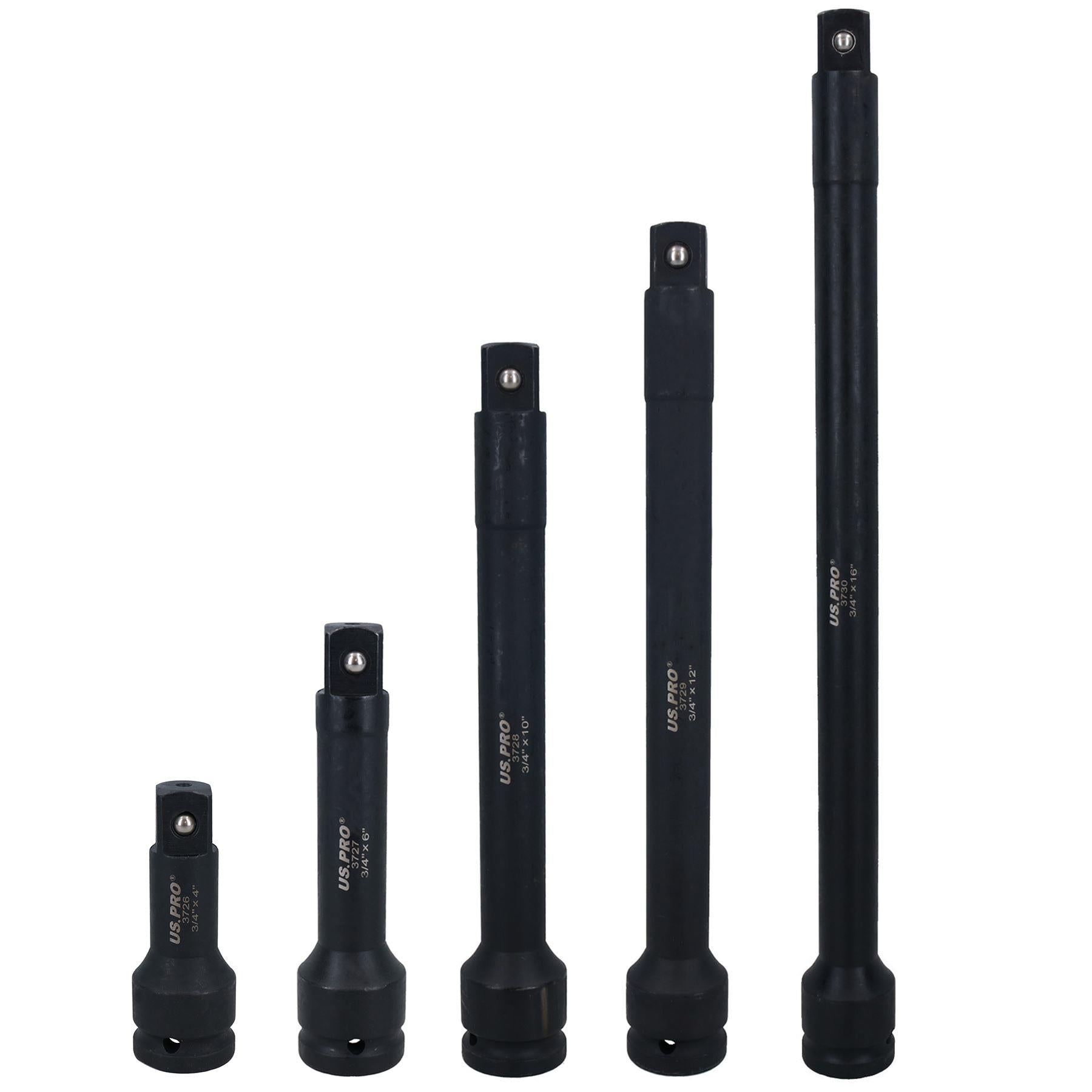 Barre d'extension d'impact à entraînement 3/4" Longueur totale 4" - 16" (50 mm - 400 mm) Camions poids lourds