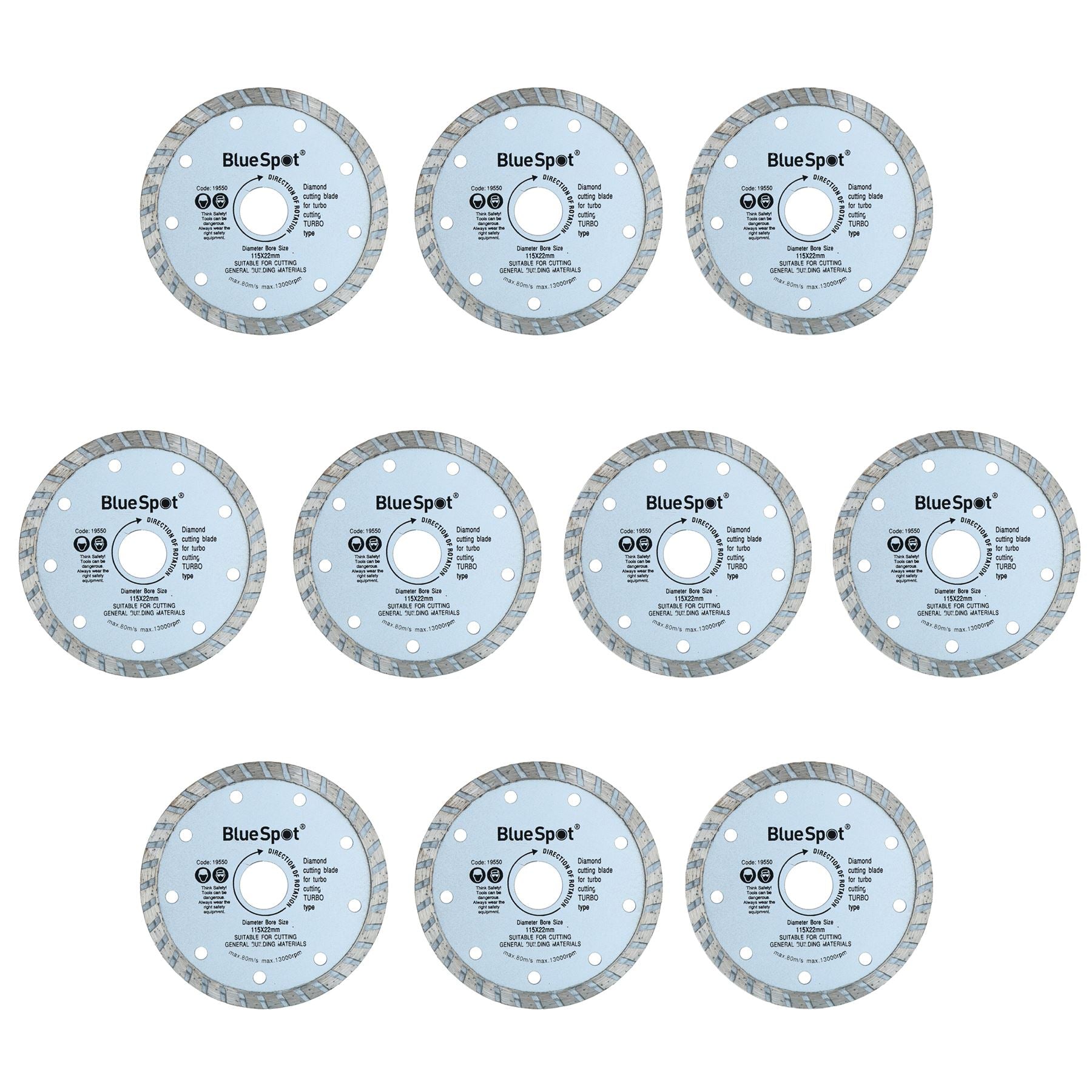 115mm 4.5” 1.2mm Turbo Diamond Ceramic Tile Cutting Disc for Angle Grinders