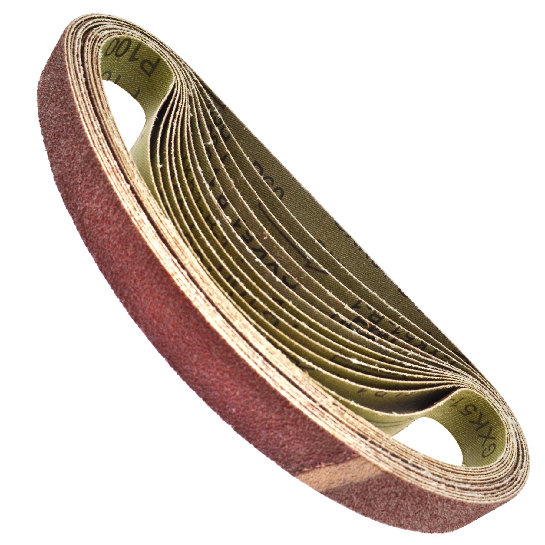 20 mm breiter Druckluft-Finger-Bandschleifer, Power-Feilen-Detailschleifer, Schleifen + 25 Bänder