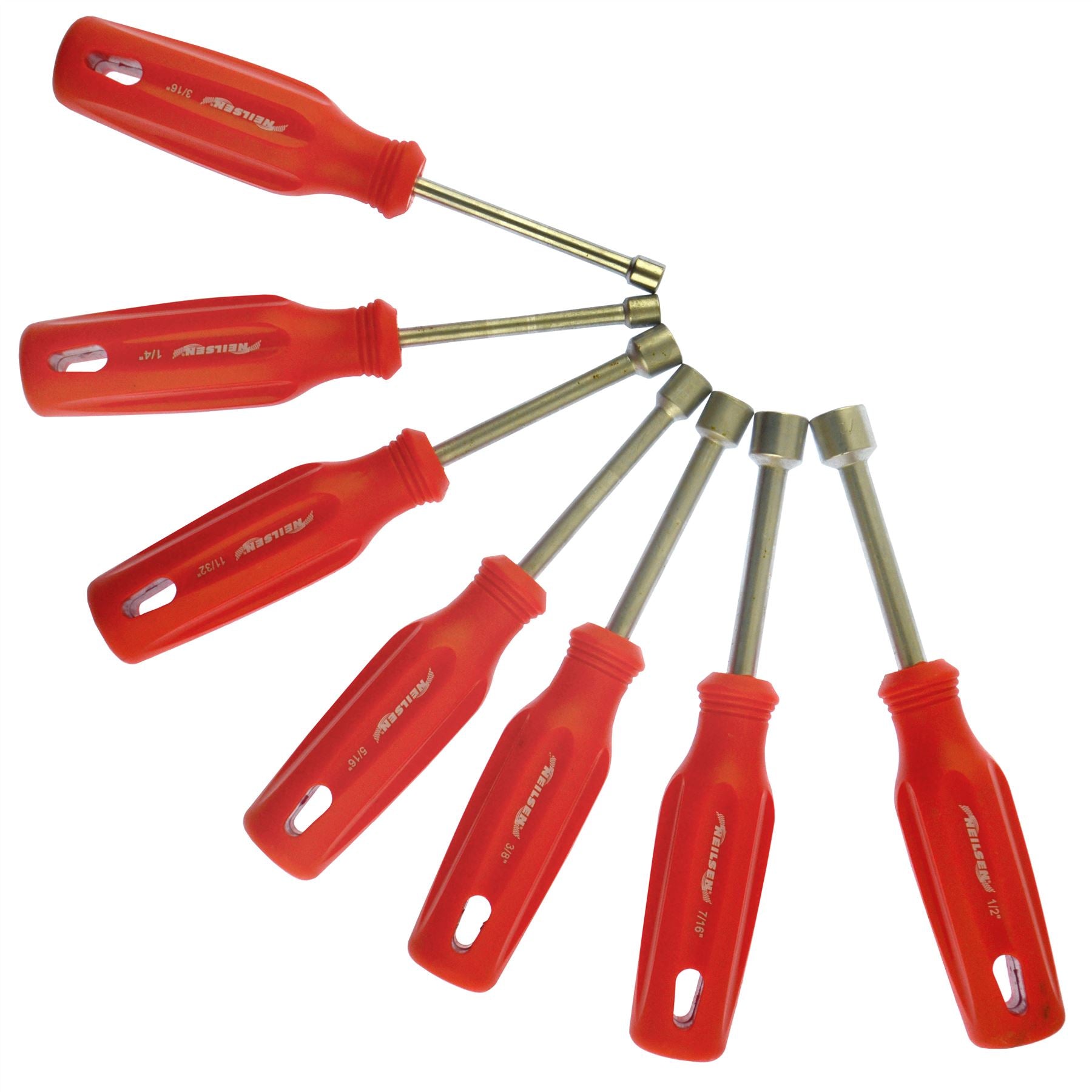 Jeu d'outils de tournevis à écrous, tailles impériales / AF / SAE 3/16" - 1/2" 7 pièces