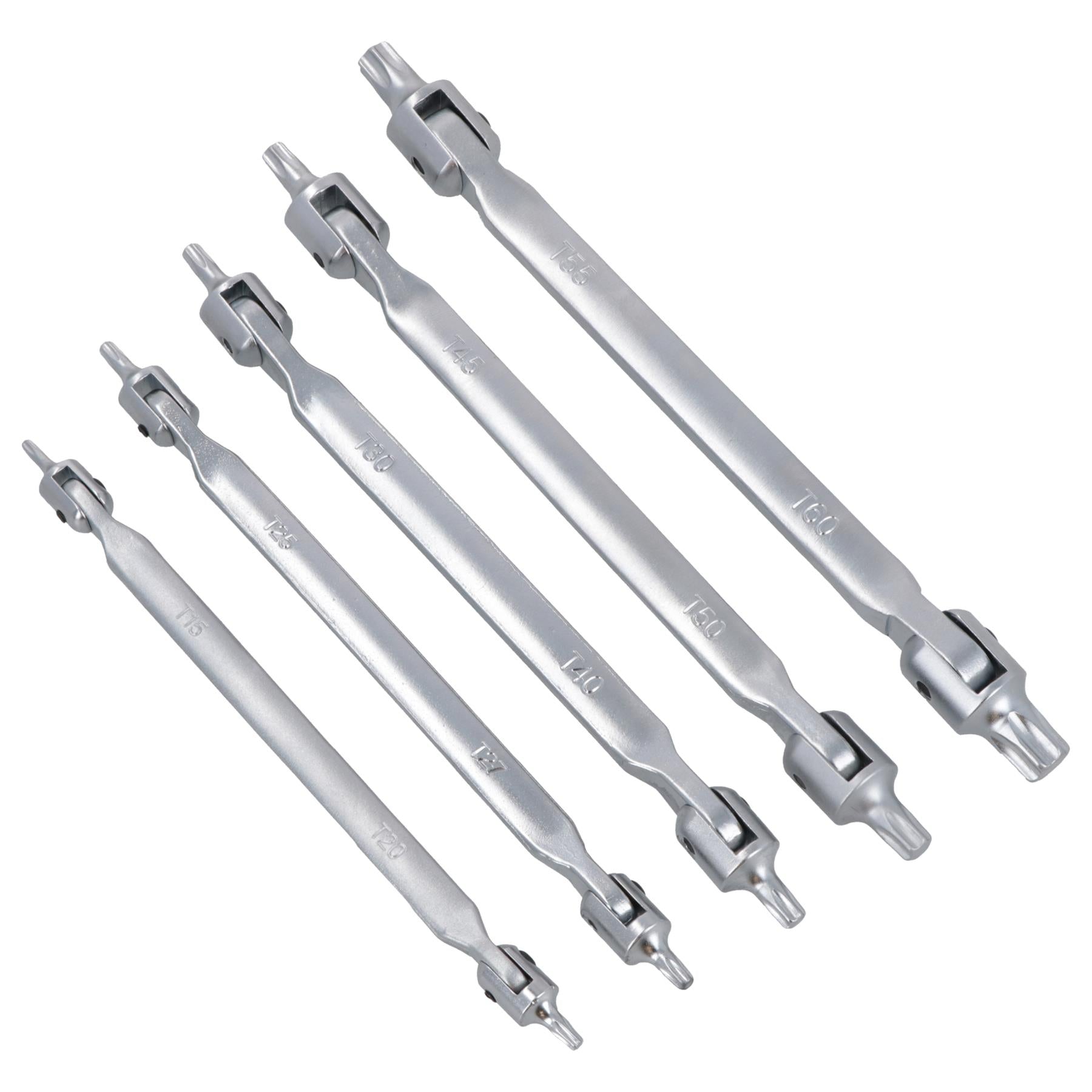 Male Torx / Star Flexi Double Ended Swivel Head T15 - T60 5pc 10
