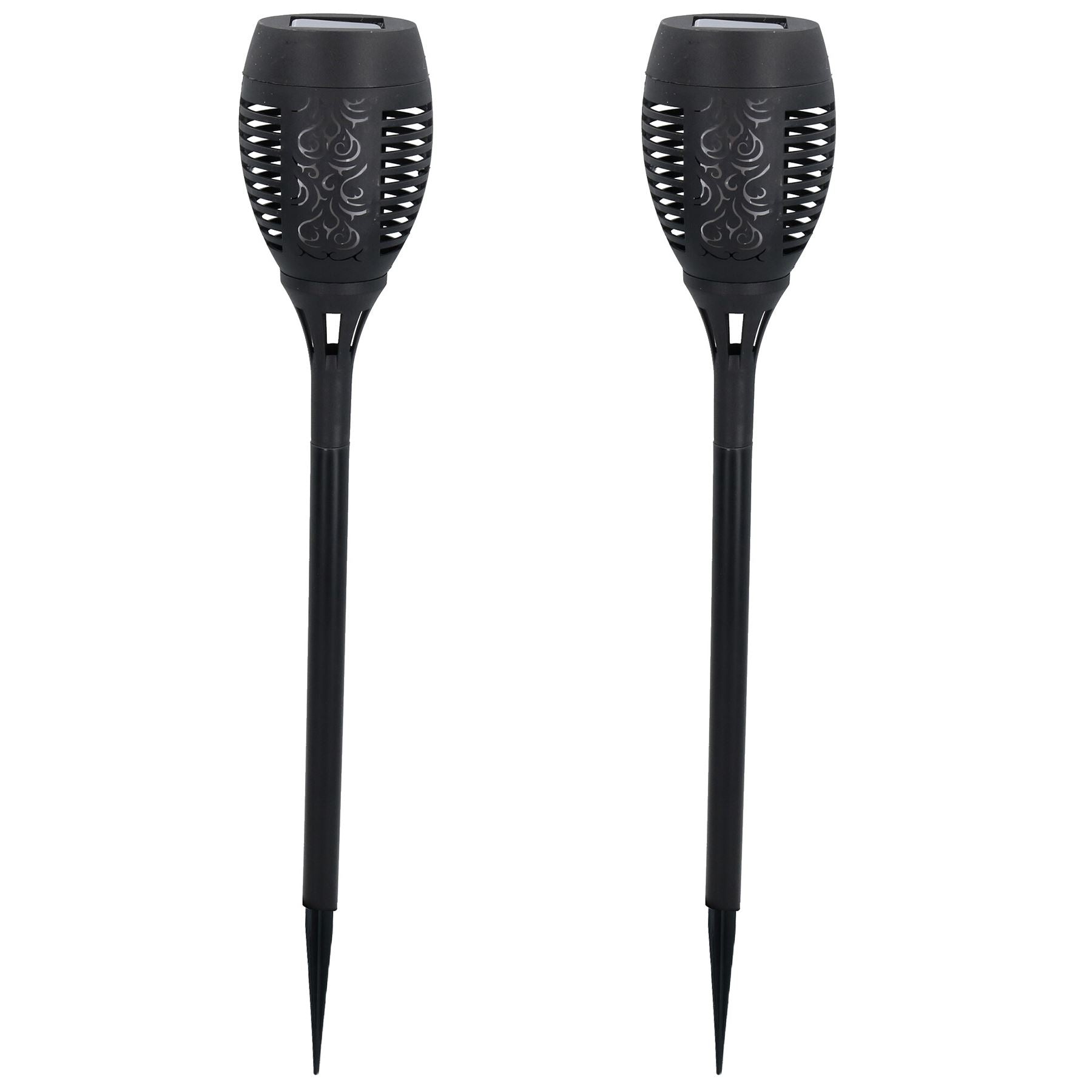 Lampe torche solaire de jardin à LED avec flamme vacillante, étanche et durable, pour extérieur