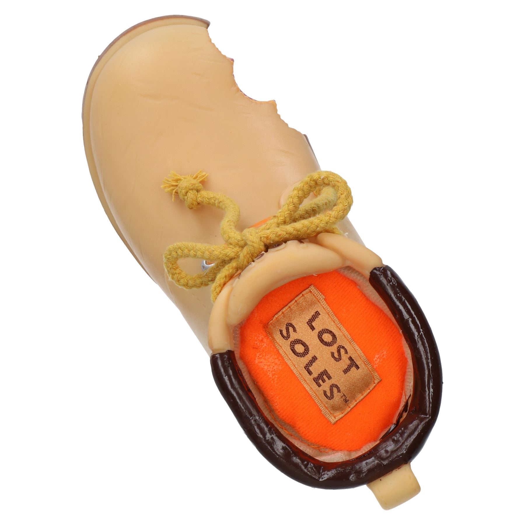 Hundespielzeug „Lost Soles Work Boot“ aus Vinyl mit Quietschfunktion, 20 cm