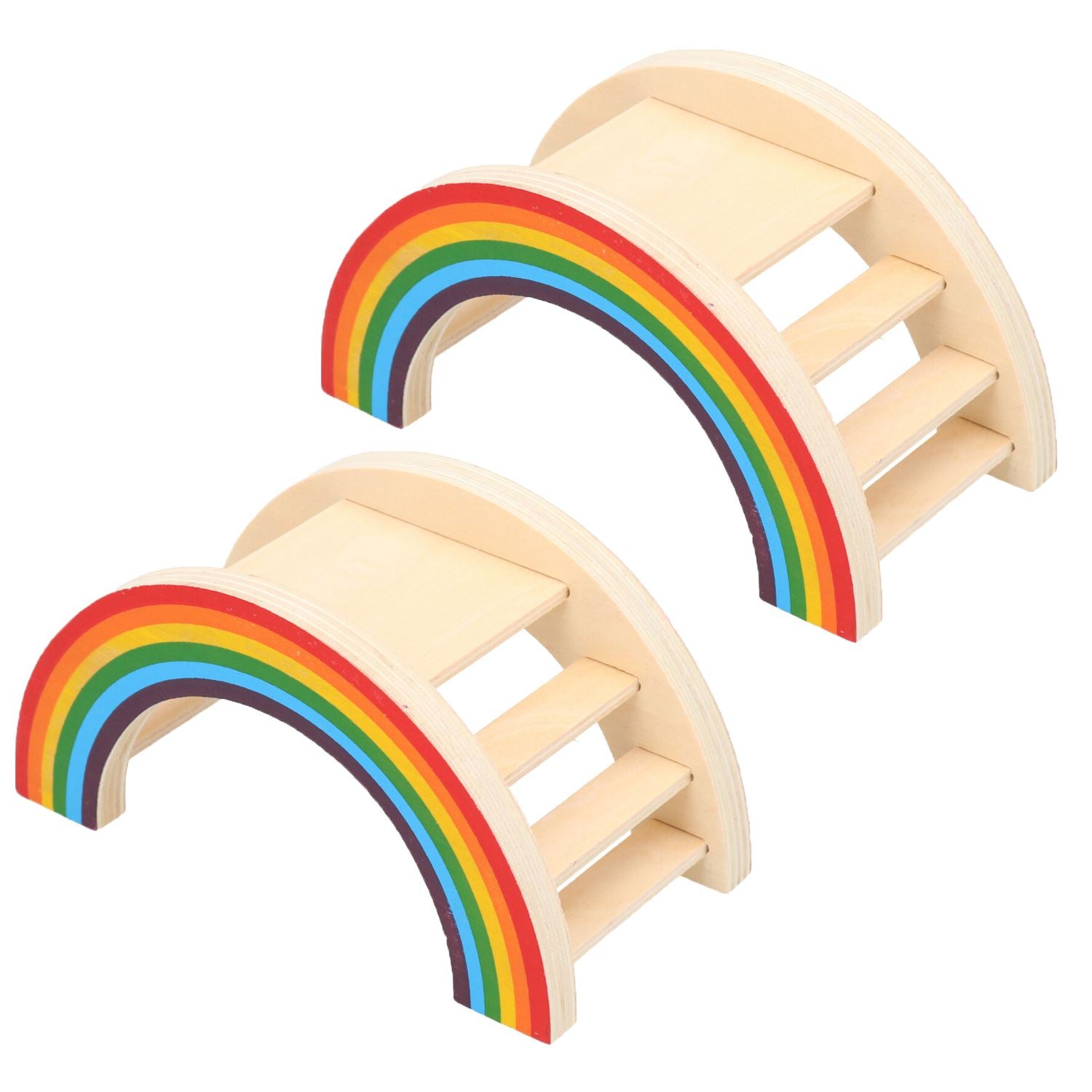 Petits animaux Hamsters Souris Pont de jeu arc-en-ciel anti-ennui 7x7x15cm