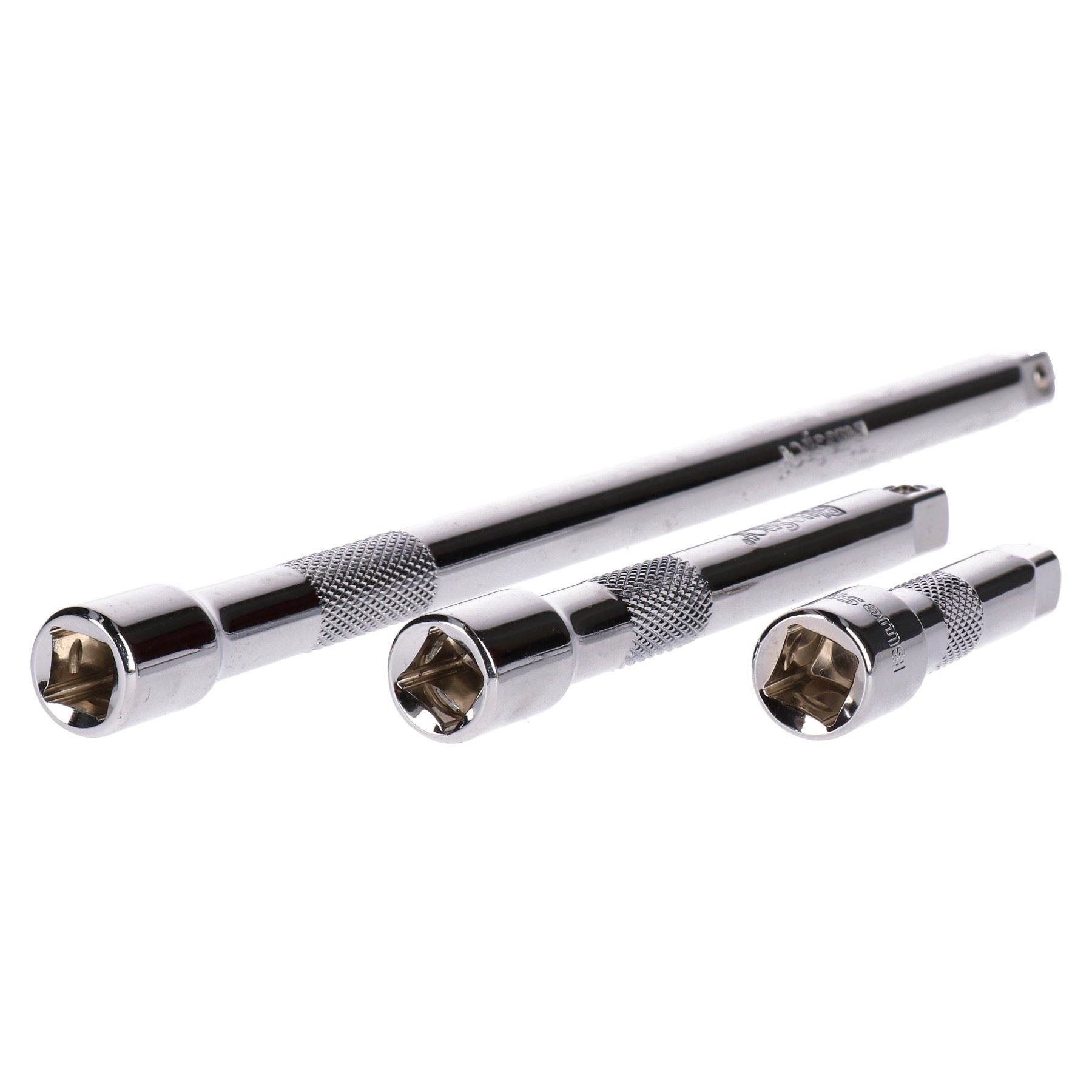 3-tlg. 3/8 Zoll Antrieb Gerade Stecknuss Ratschenverlängerung Set 75mm 125mm 250mm