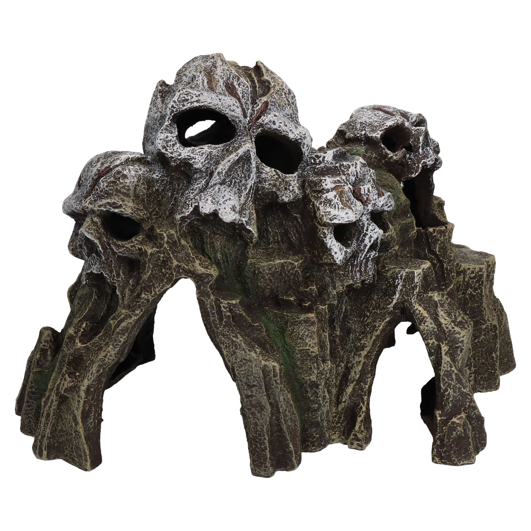Décoration d'aquarium aquatique Crâne Montagne Ornement d'aquarium Moyen 21x13x15cm