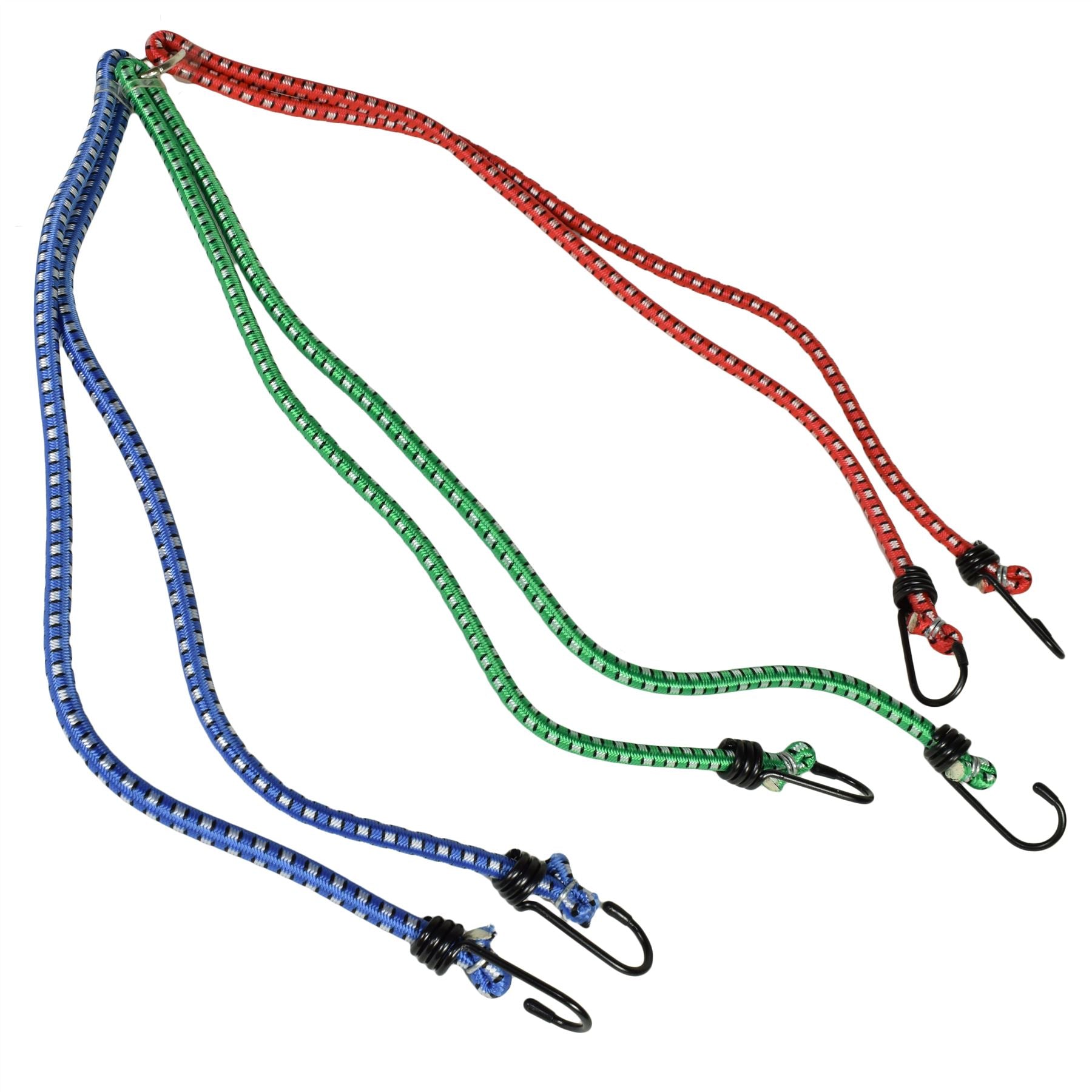 Lot de 3 tendeurs élastiques de 40" x 8 mm, sangles de corde, attaches, supports de rangement, attaches