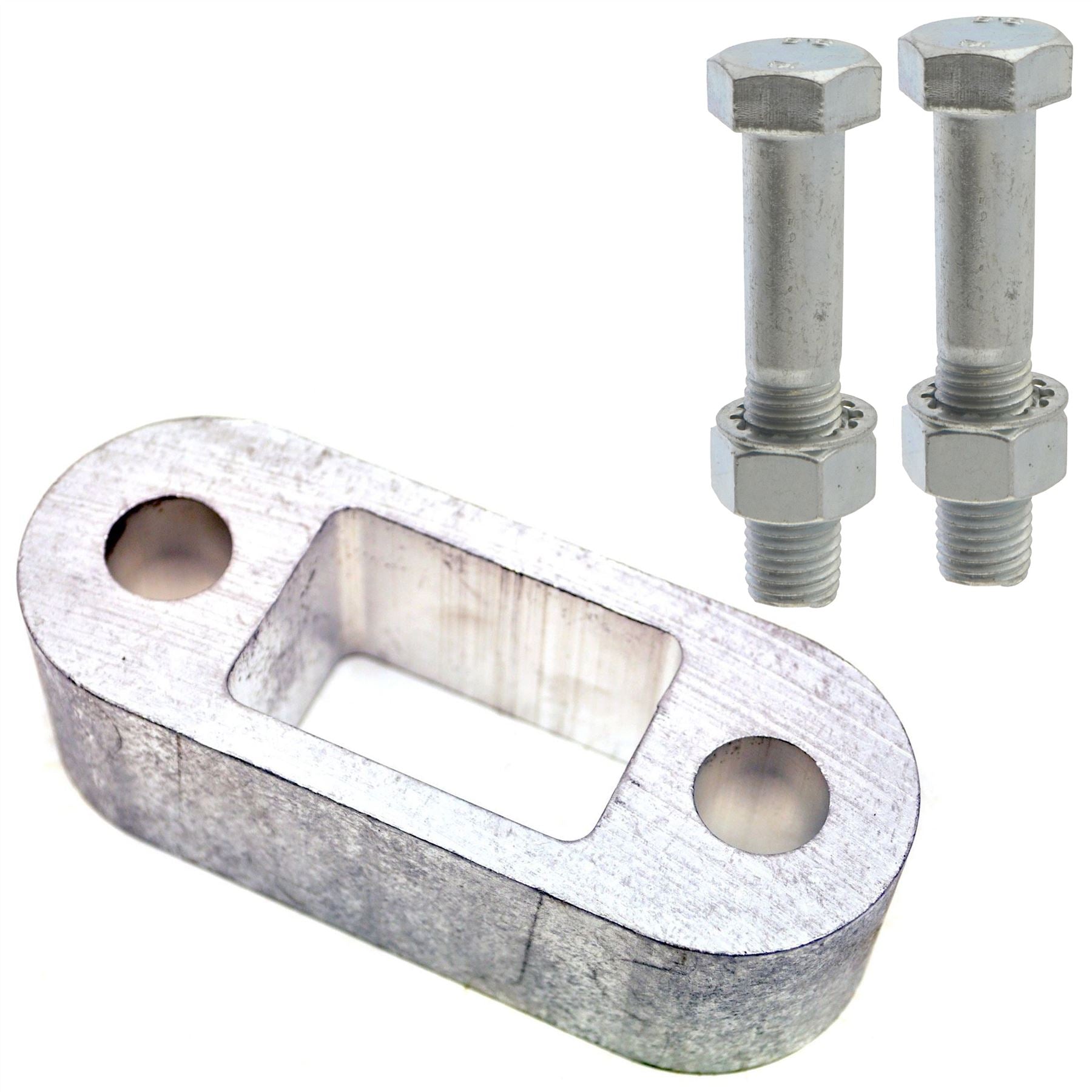 Grande entretoise de boule de barre de remorquage pour remorques, caravanes, boulons, écrous, rondelles de 1,5" et 90 mm de long