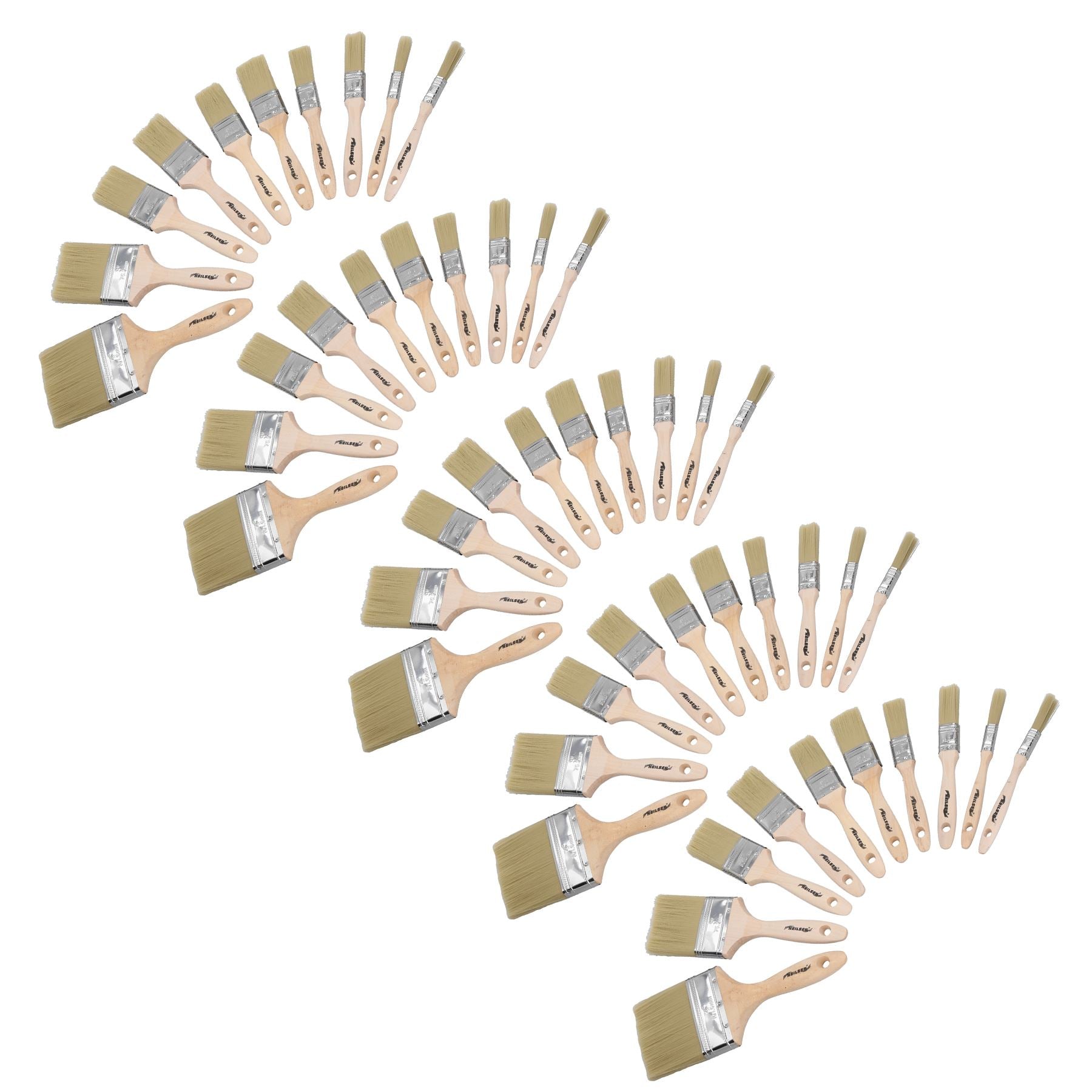 Painting Paint Brush Set For Painting + Decorating 13mm – 100mm Brushes