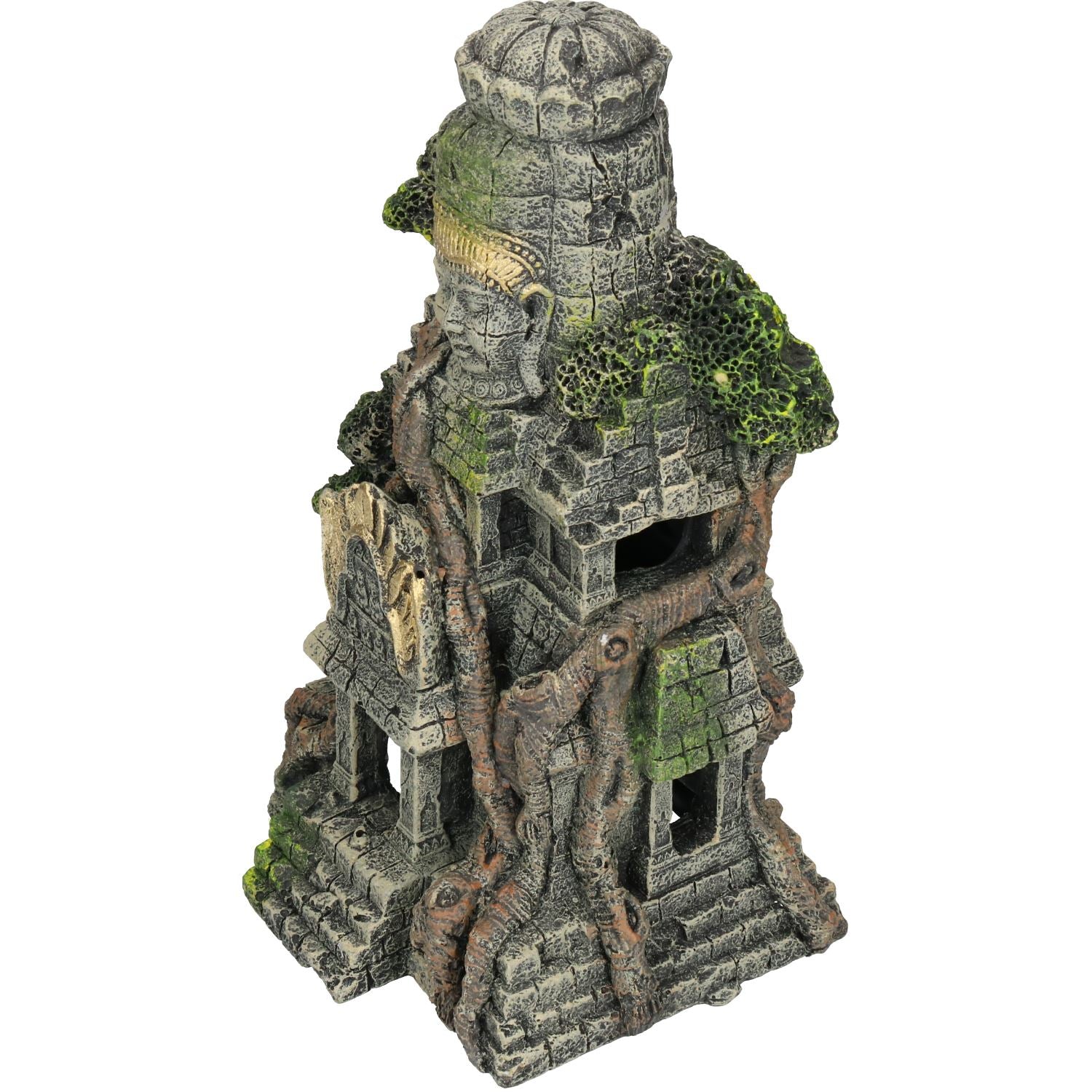 Großes Aquarien-Ornament „Kambodschanische Tempelruinen“, 19 x 15 x 27 cm