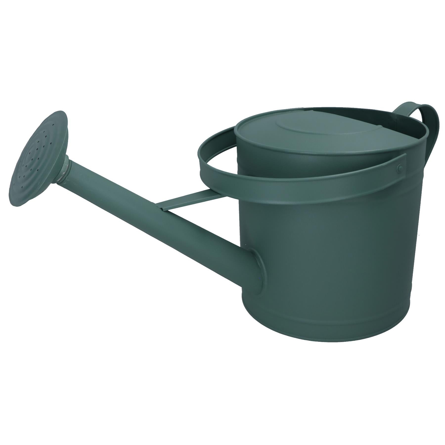 7L Watering Can Green Steel Metal Water Greenhouse Garden Plants Home