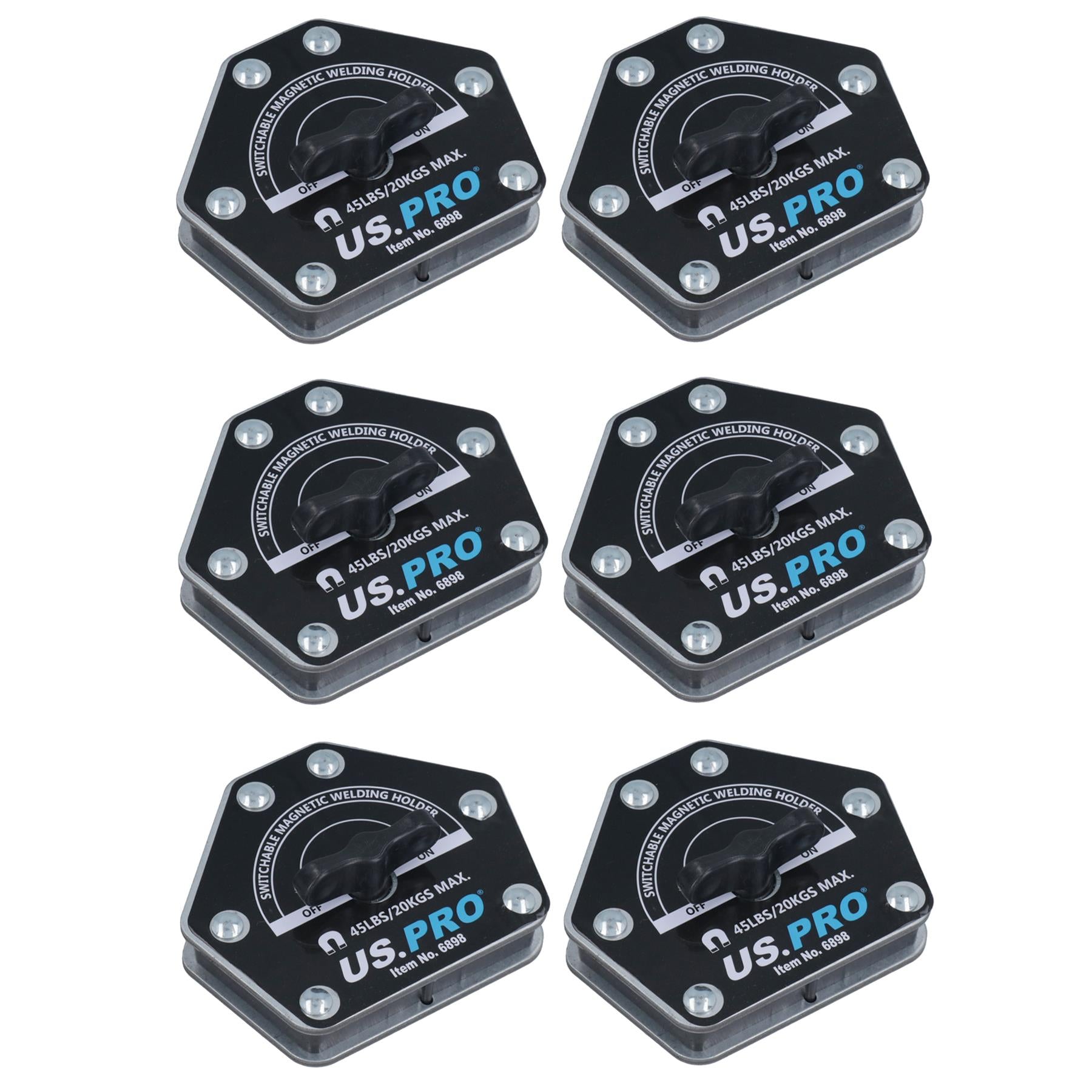 Support de soudage magnétique commutable marche/arrêt de 45 lb, support à 6 angles