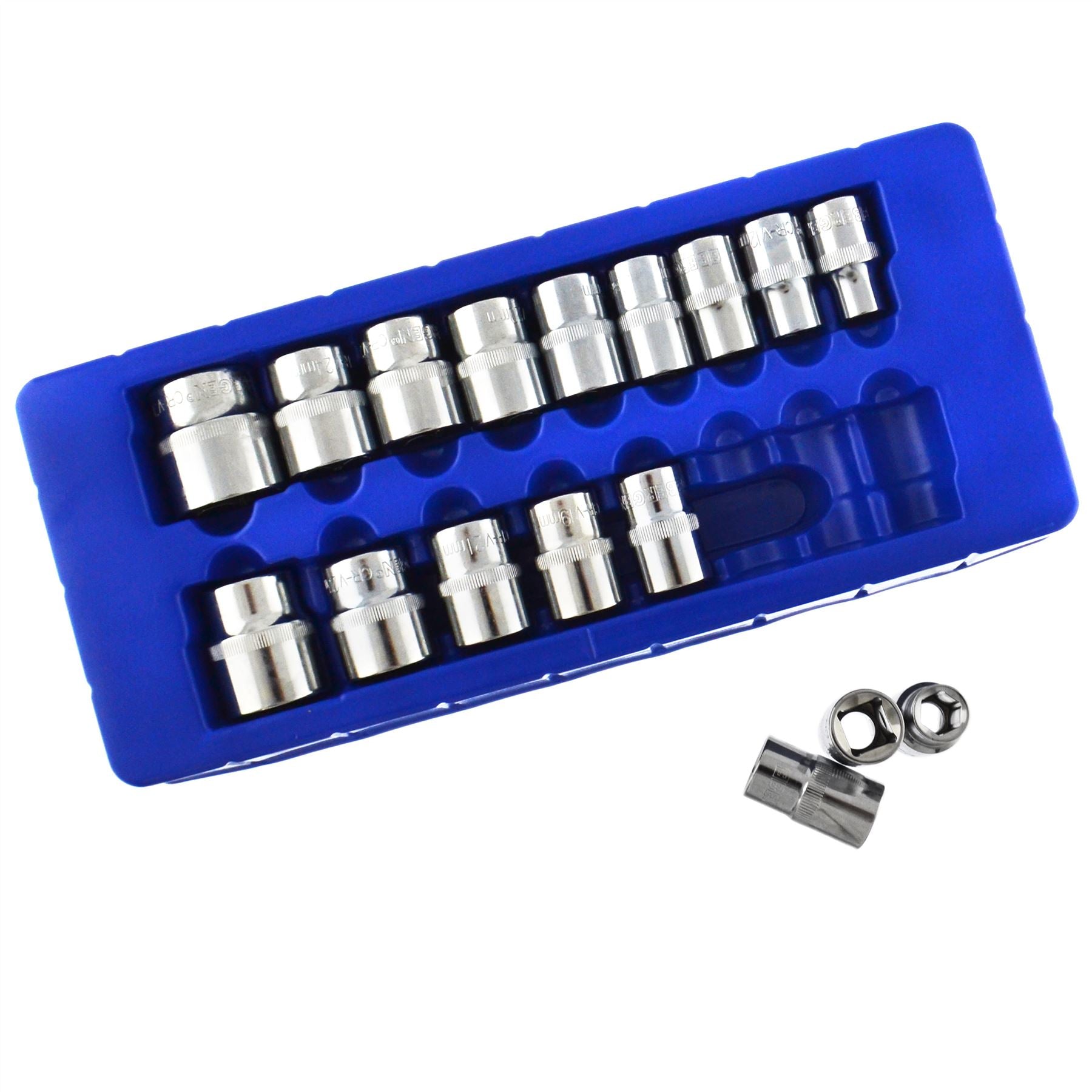 1/2"-Antrieb, flache metrische MM-Steckschlüssel, 6-seitiger Einzelsechskant-Steckschlüssel 10 mm – 30 mm