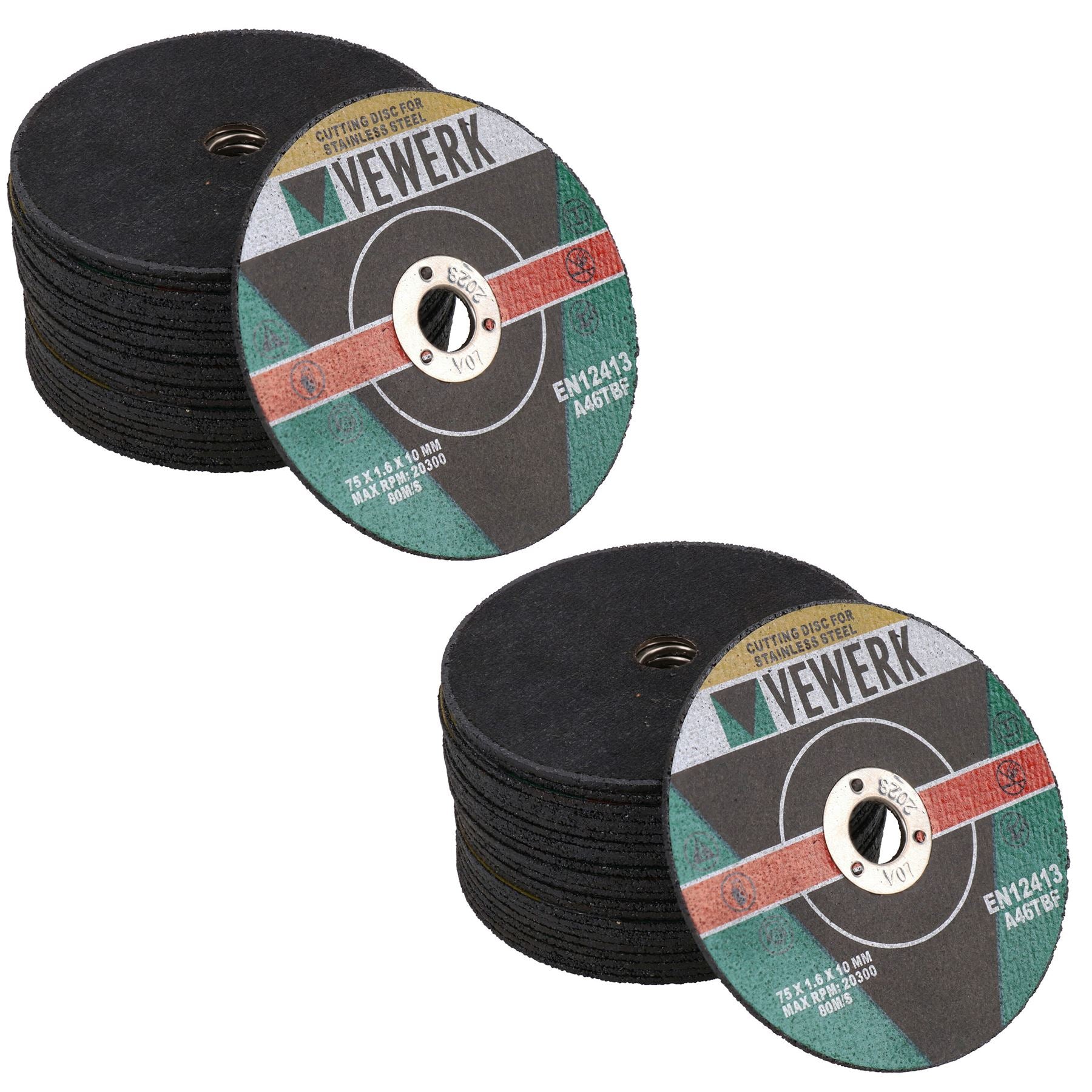 3" 75 mm Edelstahl-Schleifscheiben für Druckluft-Abschneidewerkzeug 1,6 mm