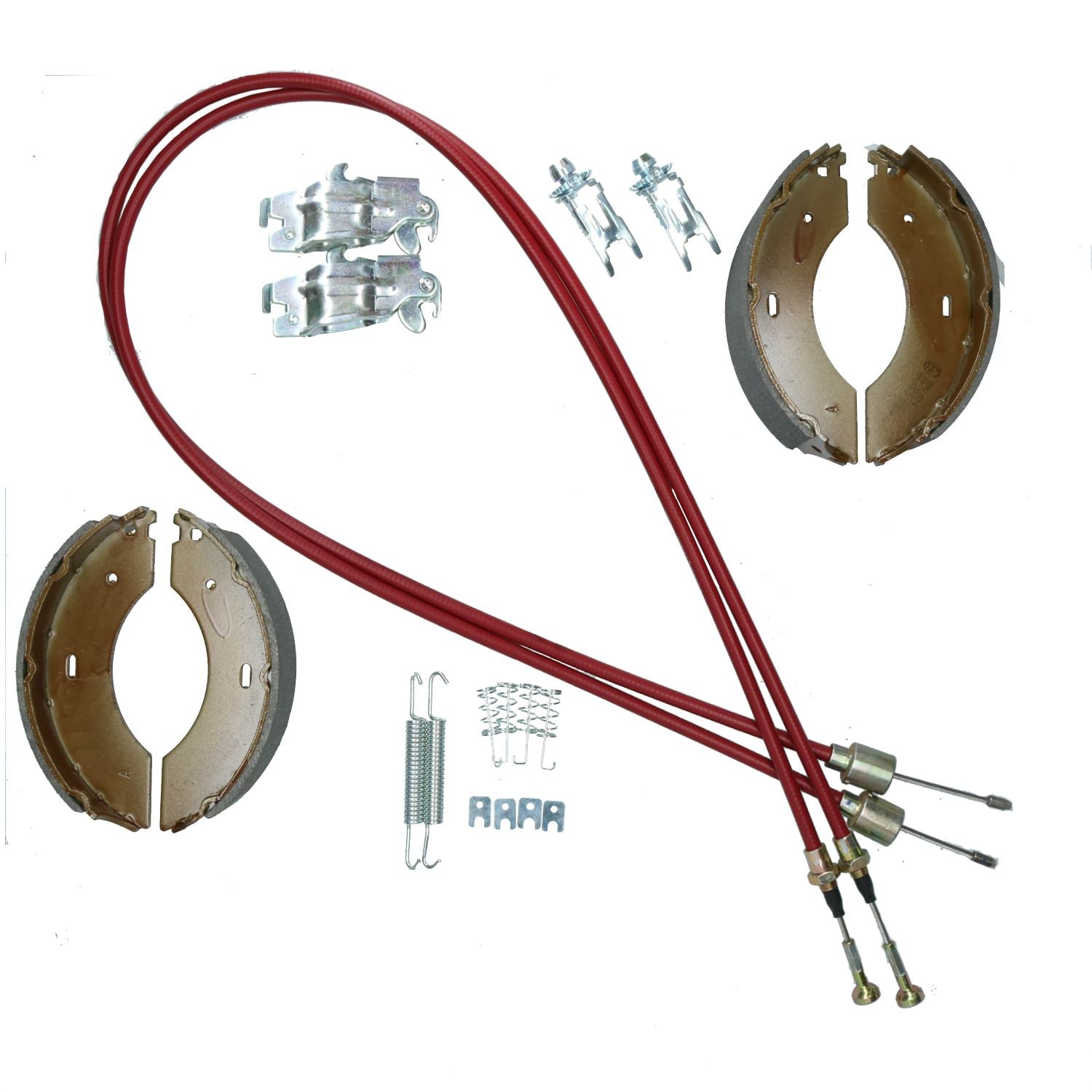 Kit de remise à neuf complet de mâchoires et de câbles de frein pour remorque de bateau Indespension Dipper 1 et 2