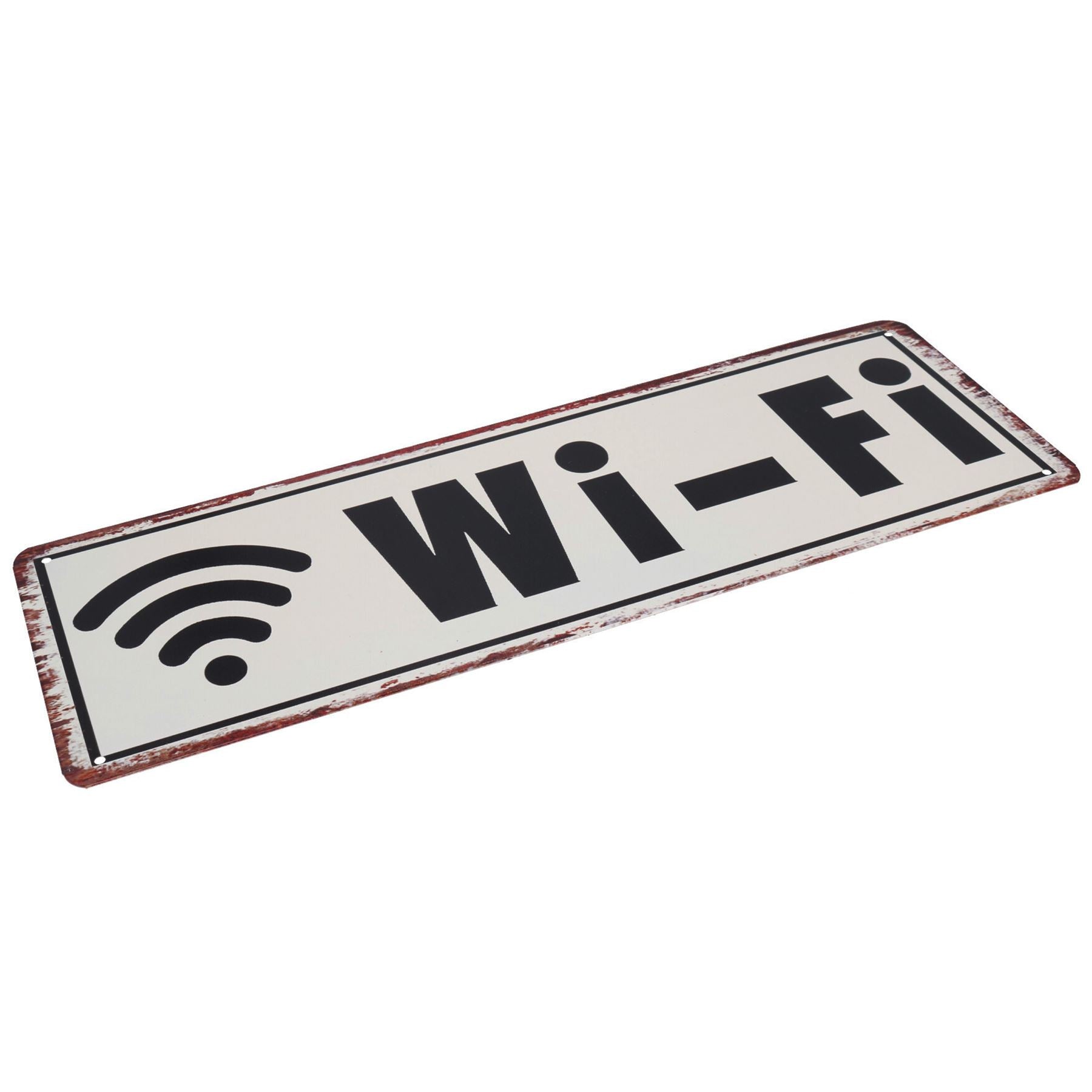 Plaque métallique rétro à suspendre pour WiFi, pour maison, boutique, café, cadeau - 36 x 13 cm