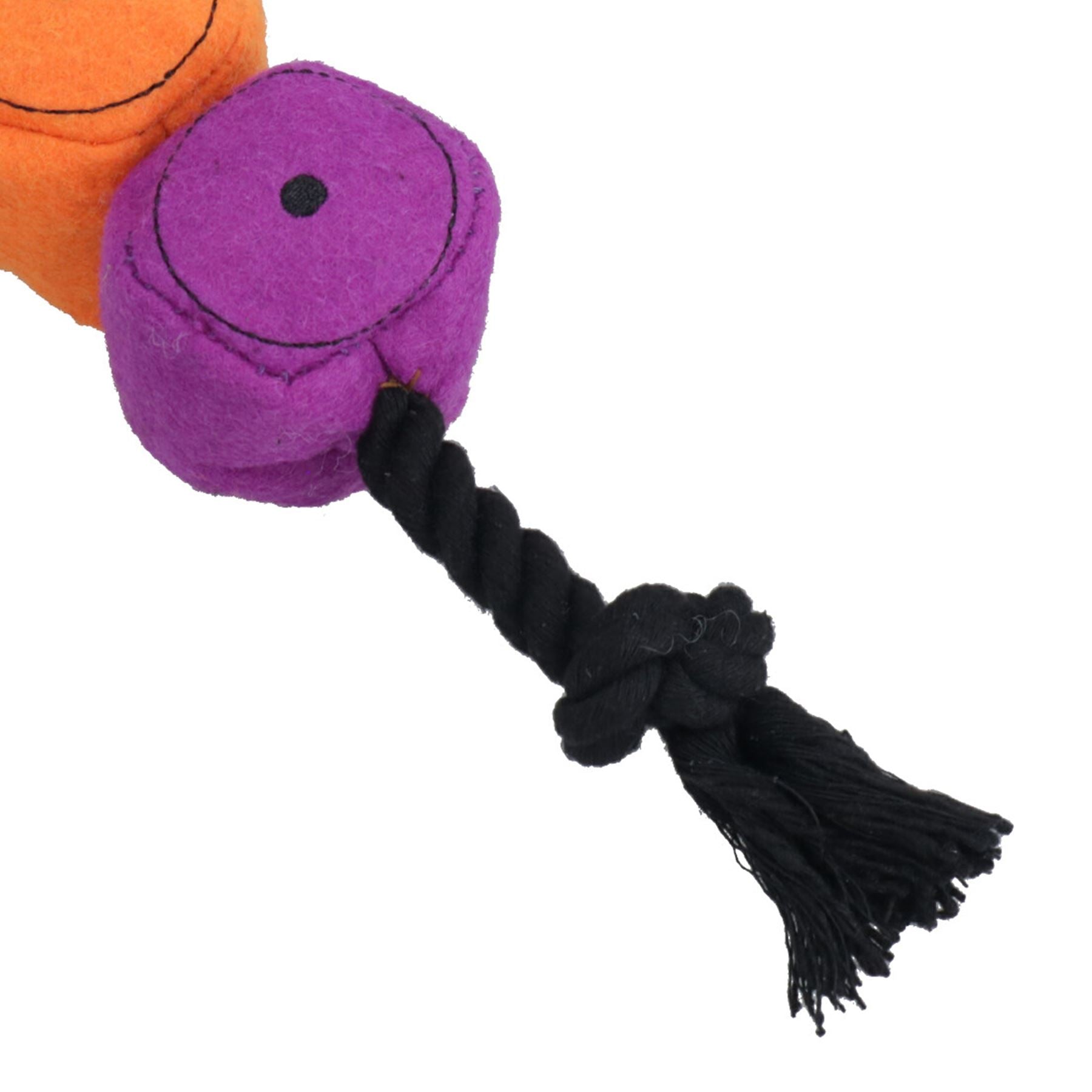 Jouet en peluche pour chien et chiot, petit cadeau d'Halloween, jouet couineur en corde, confortable