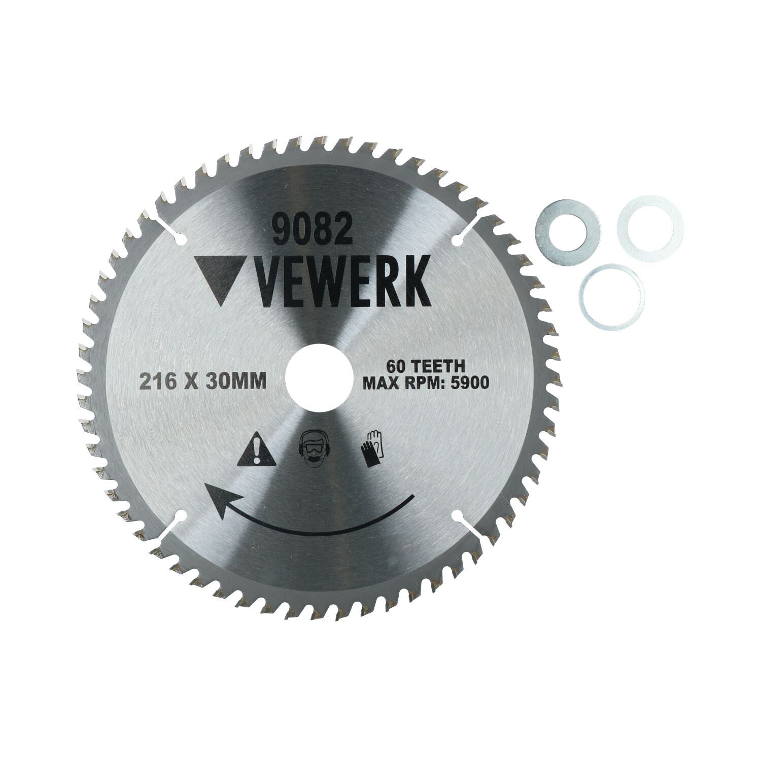 Lames de scie circulaire à pointe en carbure de tungstène TCT 216 mm x 30 mm 60 dents