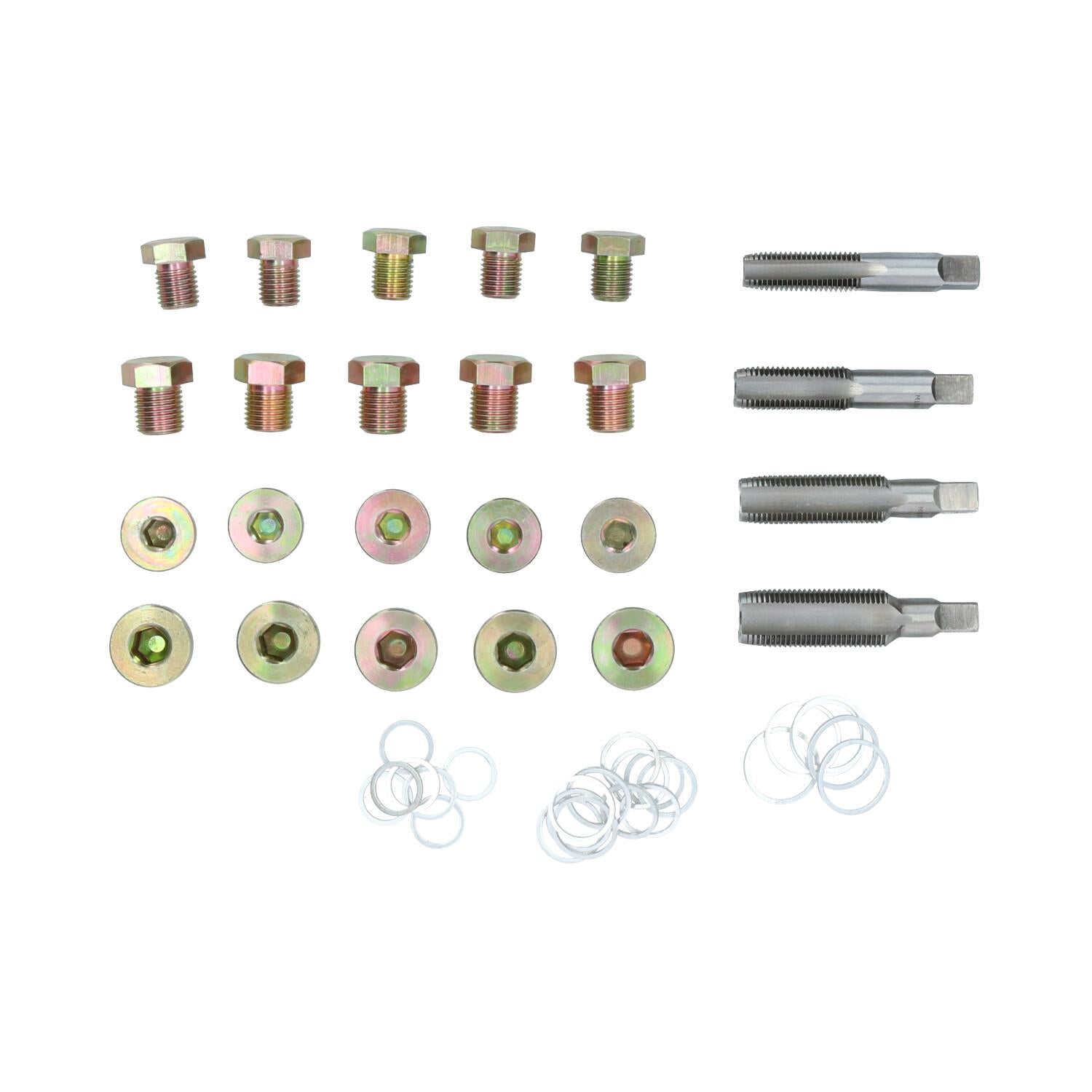 Kit de réparation de filetage endommagé pour bouchon de vidange d'huile de boîte de vitesses différentielle 64 pièces AT547
