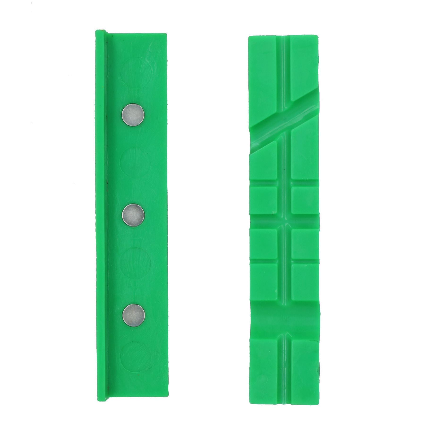 Coussinets de mâchoires souples magnétiques multi-rainures de 6 po pour étau d'établi, non marquants, verts