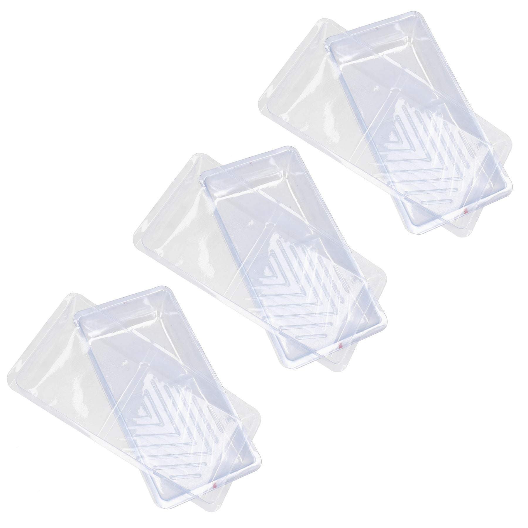 Doublures de plateaux à rouleaux jetables transparentes Doublure pour plateaux à rouleaux de 100 mm / 4 po