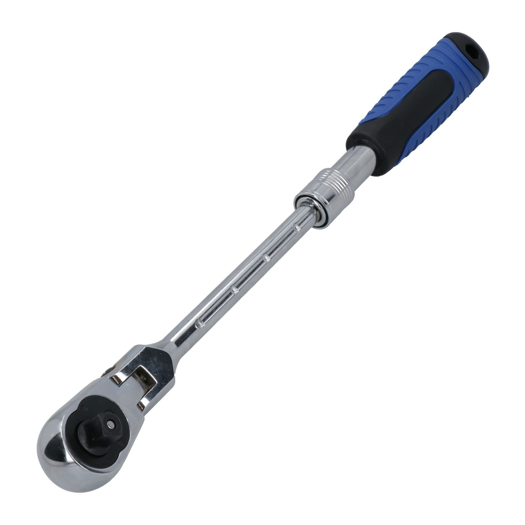 3/8-Zoll-Antrieb, Teleskop-Ratsche mit flexiblem Kopf, 72 Zähne, Schnellspanner, 250 – 350 mm