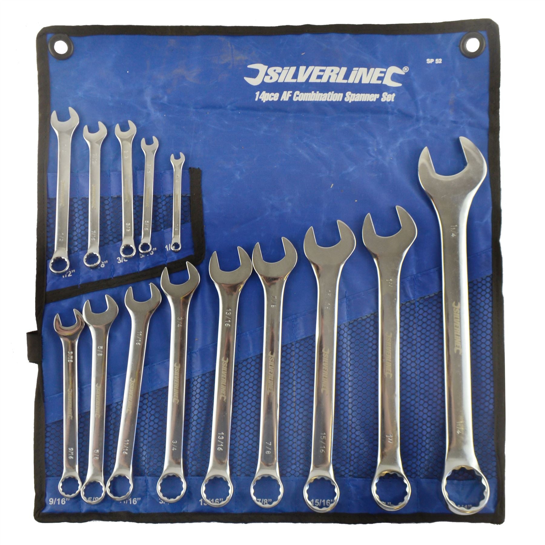 Clé mixte à fourche impériale SAE AF 14 pièces 1/4" - 1-1/4"