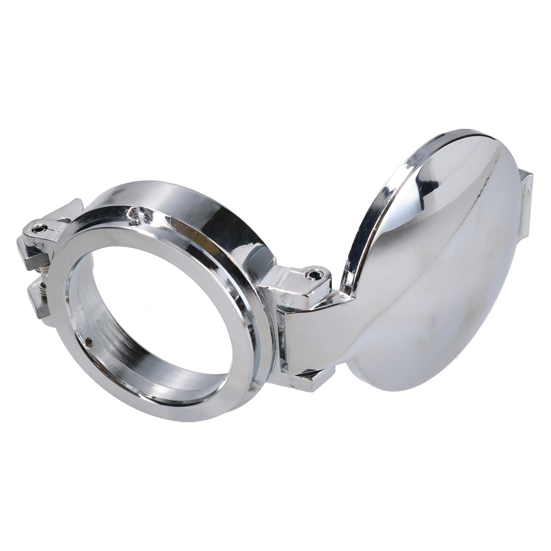 Bouchon de réservoir de carburant à ressort classique de style Aston Couvercle de remplissage d'essence chromé