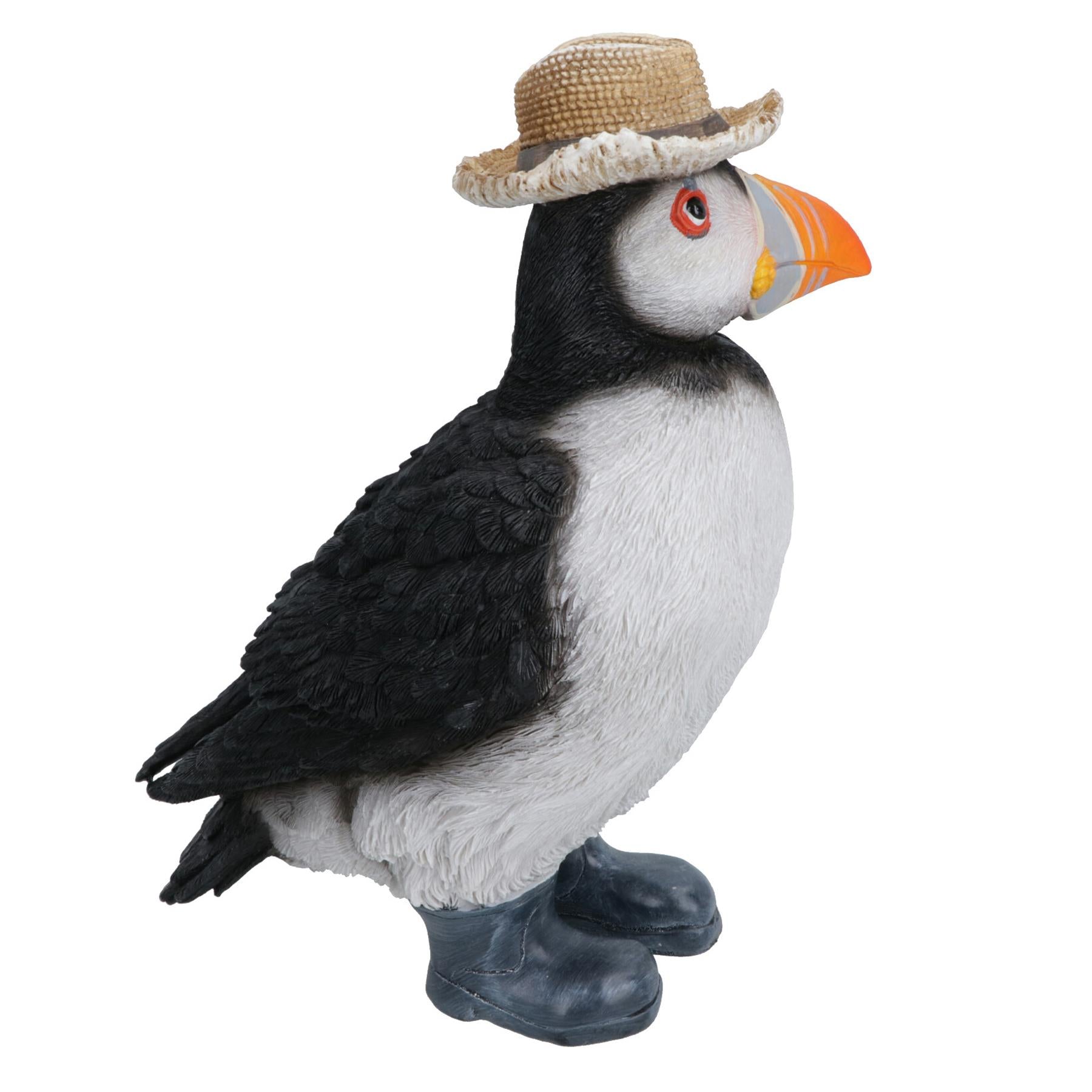 Puffin In Boots Garden Sculpture Ornament Statue Resin Decoration Animal Bird