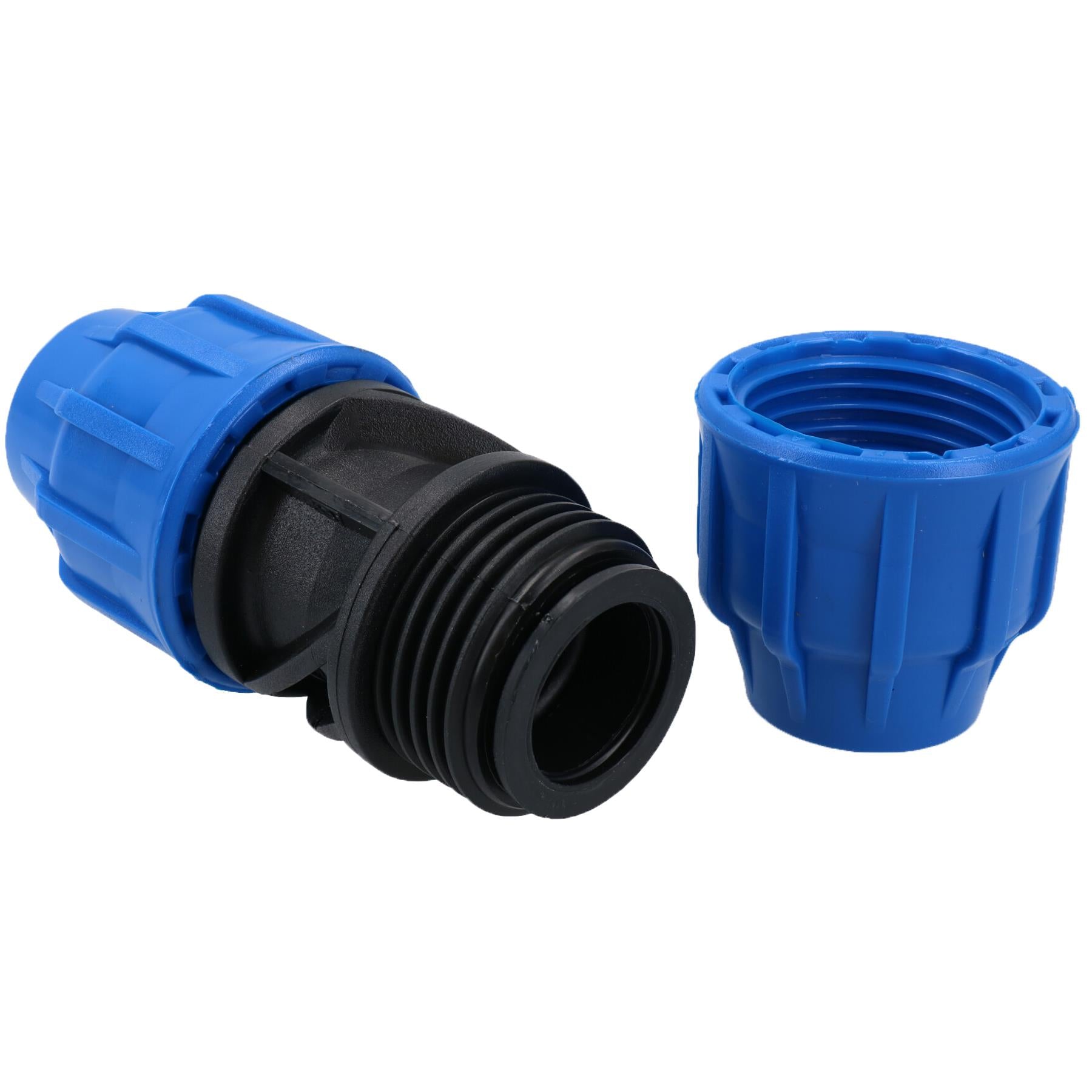 Raccord de compression pour tuyau droit MDPE 25 mm x 25 mm