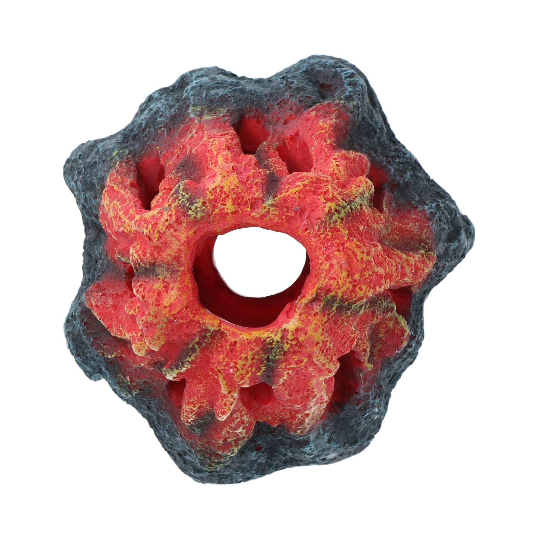Aquatische Aquarium Dekor Deco LED Vulkan Aquarium Ornament 10x10x12cm