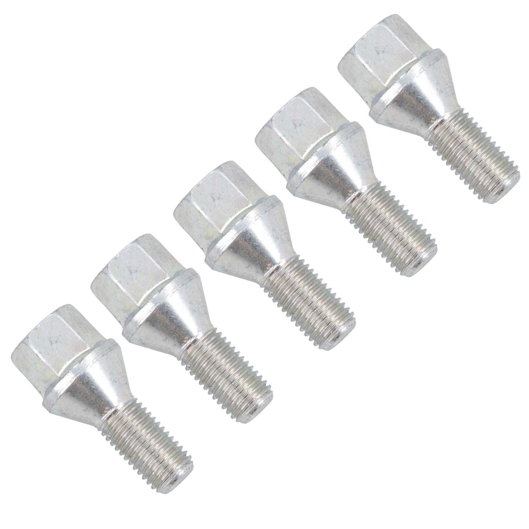 Boulons de roue de rechange coniques M12 x 1,5 pour moyeux de remorque, lot de 5