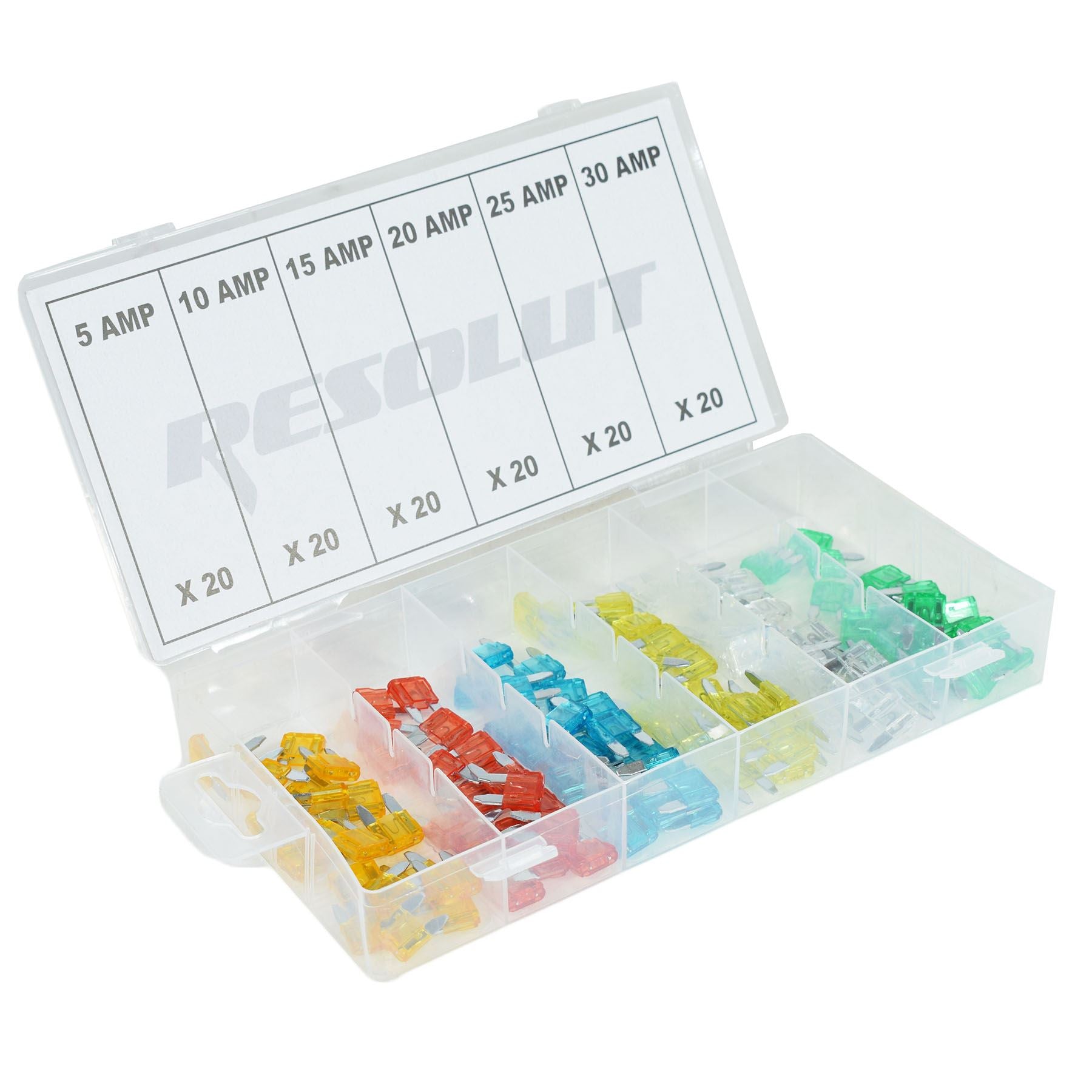 Assortiment standard de 120 mini-fusibles pour voiture, fusibles pour automobile, 5 à 30 A