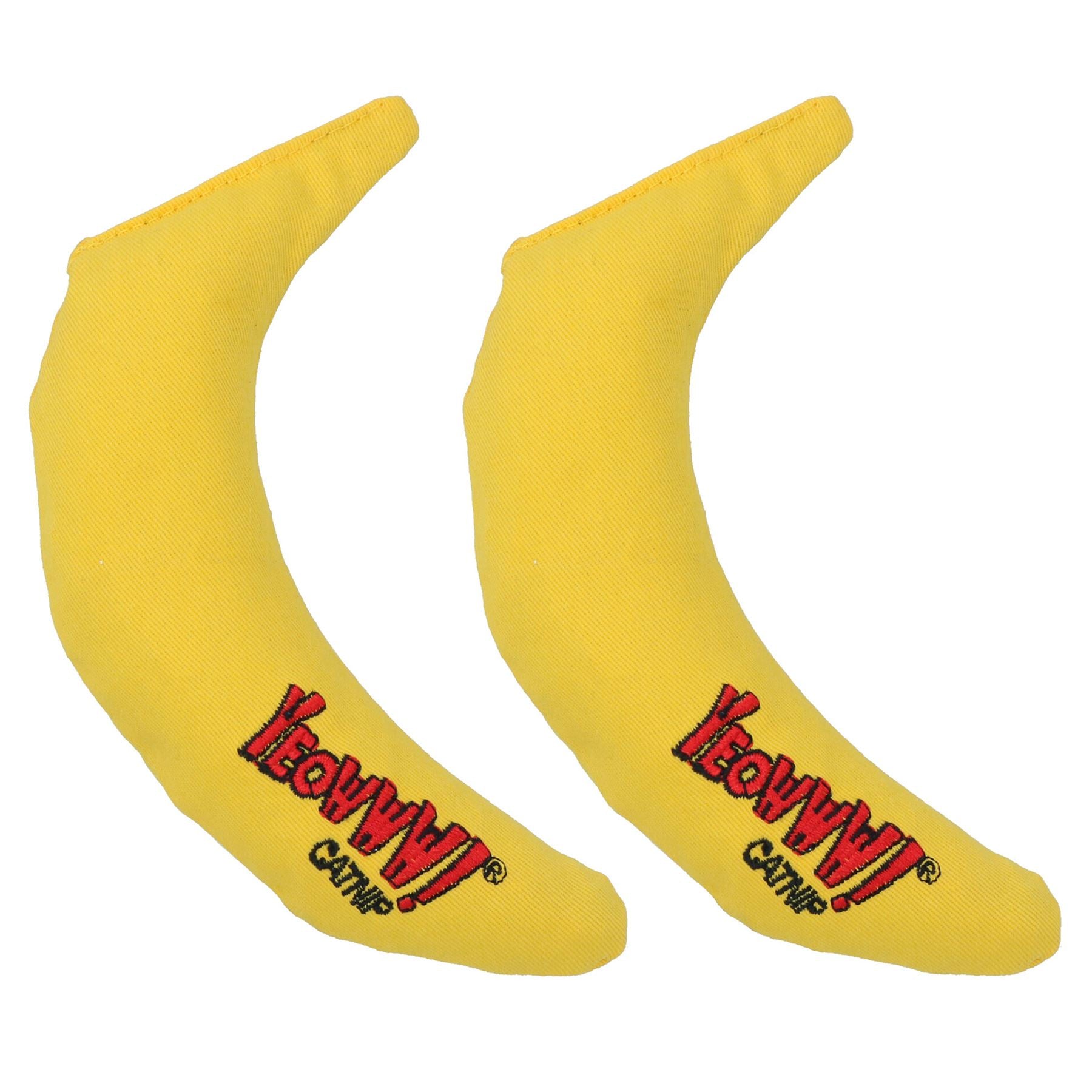 Lot de 2 jouets interactifs Yeow My Cat Kitten Banana avec herbe à chat pour chat