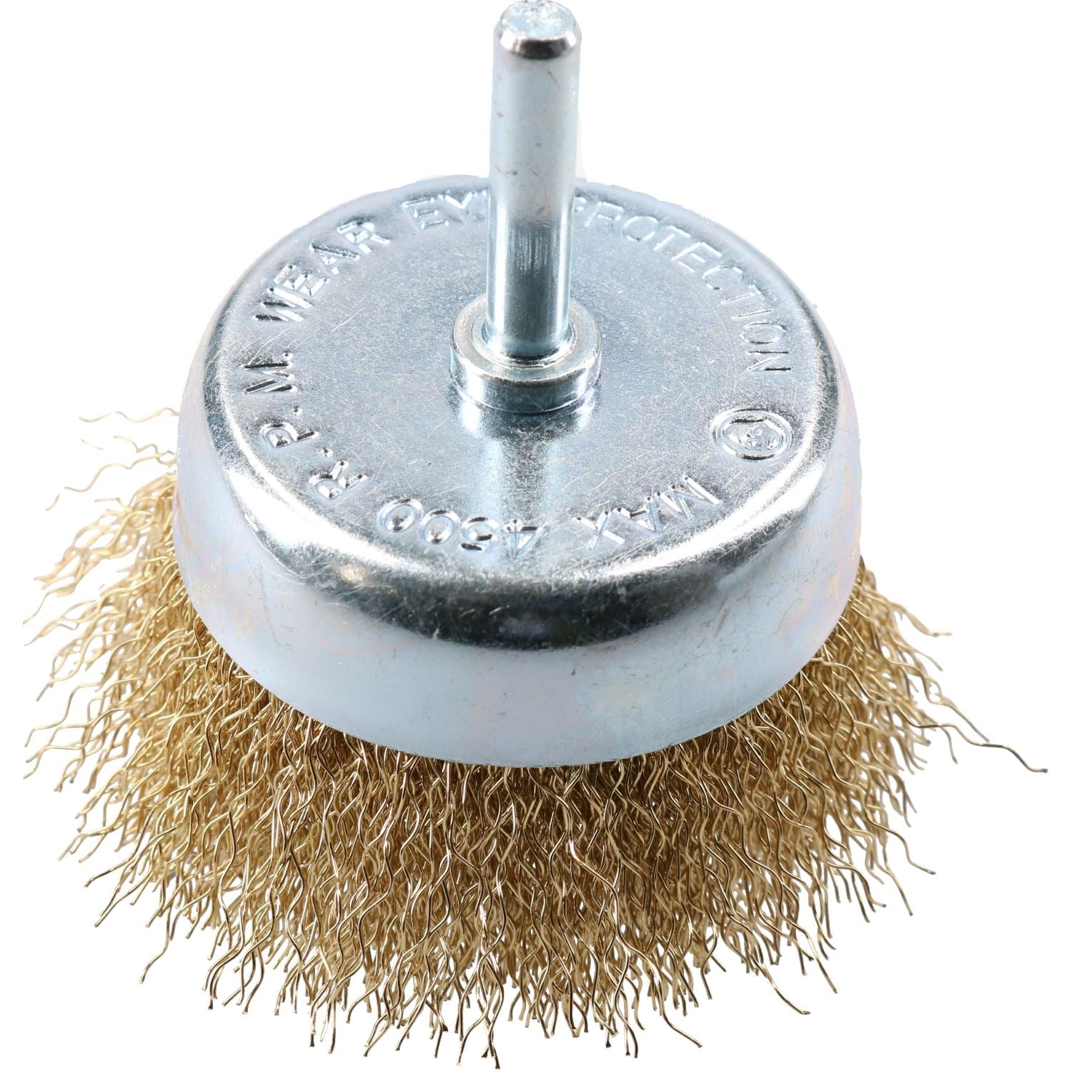 Brosse coupelle en fil d'acier 50 mm/75 mm pour perceuses, revêtement en laiton, décapant pour peinture antirouille