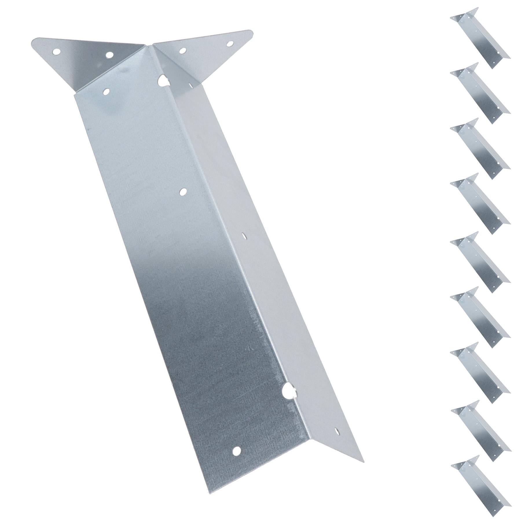 Arris Rail Bracket Fence Post Support Galvanised 100mm, 225mm or 300mm