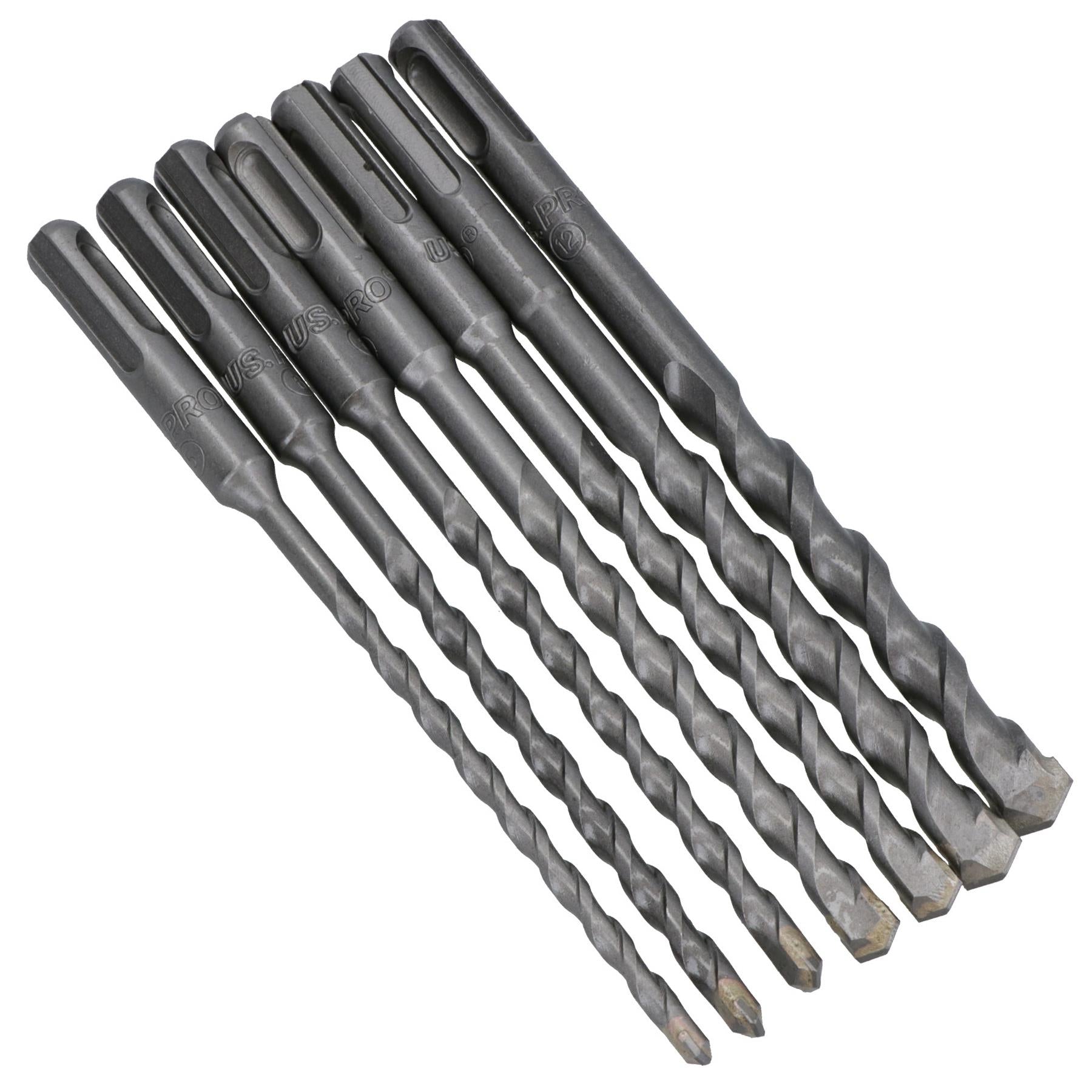SDS Plus Metric Drill Bit Set 5 – 12mm for Bricks, Concrete Tungsten Carbide 7pc