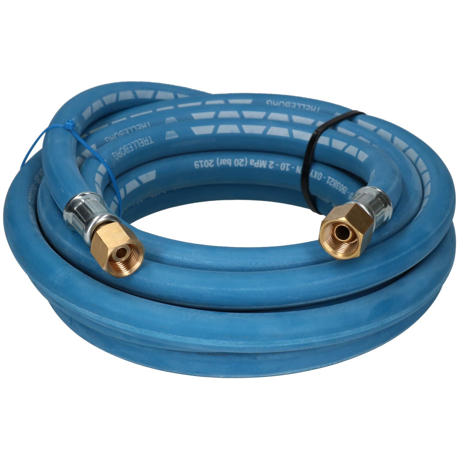 Single Oxygen Fitted Rubber Hose Pipe Cutting & Welding 5M 3/8" BSP Gas Blue