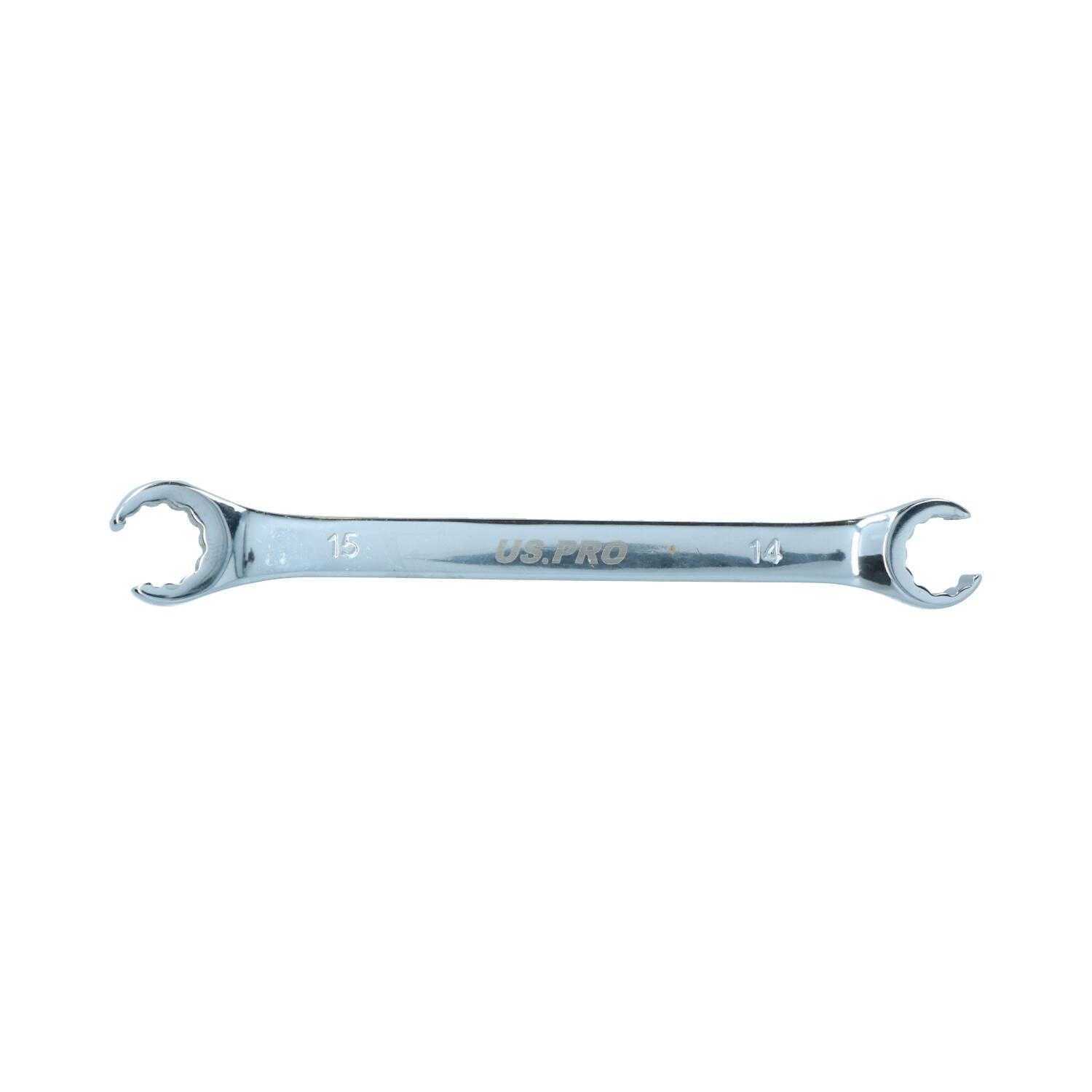 14 + 15 mm Ringmaulschlüssel mit Überwurfmutter, 175 mm, Chrom-Vanadium-Stahl