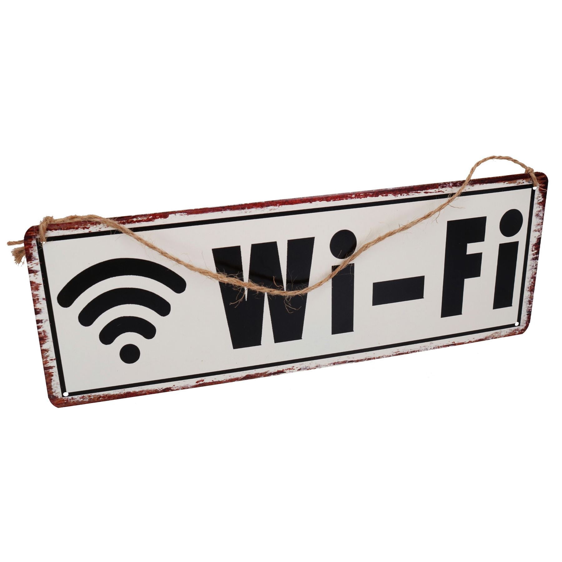 Plaque métallique rétro à suspendre pour WiFi, pour maison, boutique, café, cadeau - 36 x 13 cm