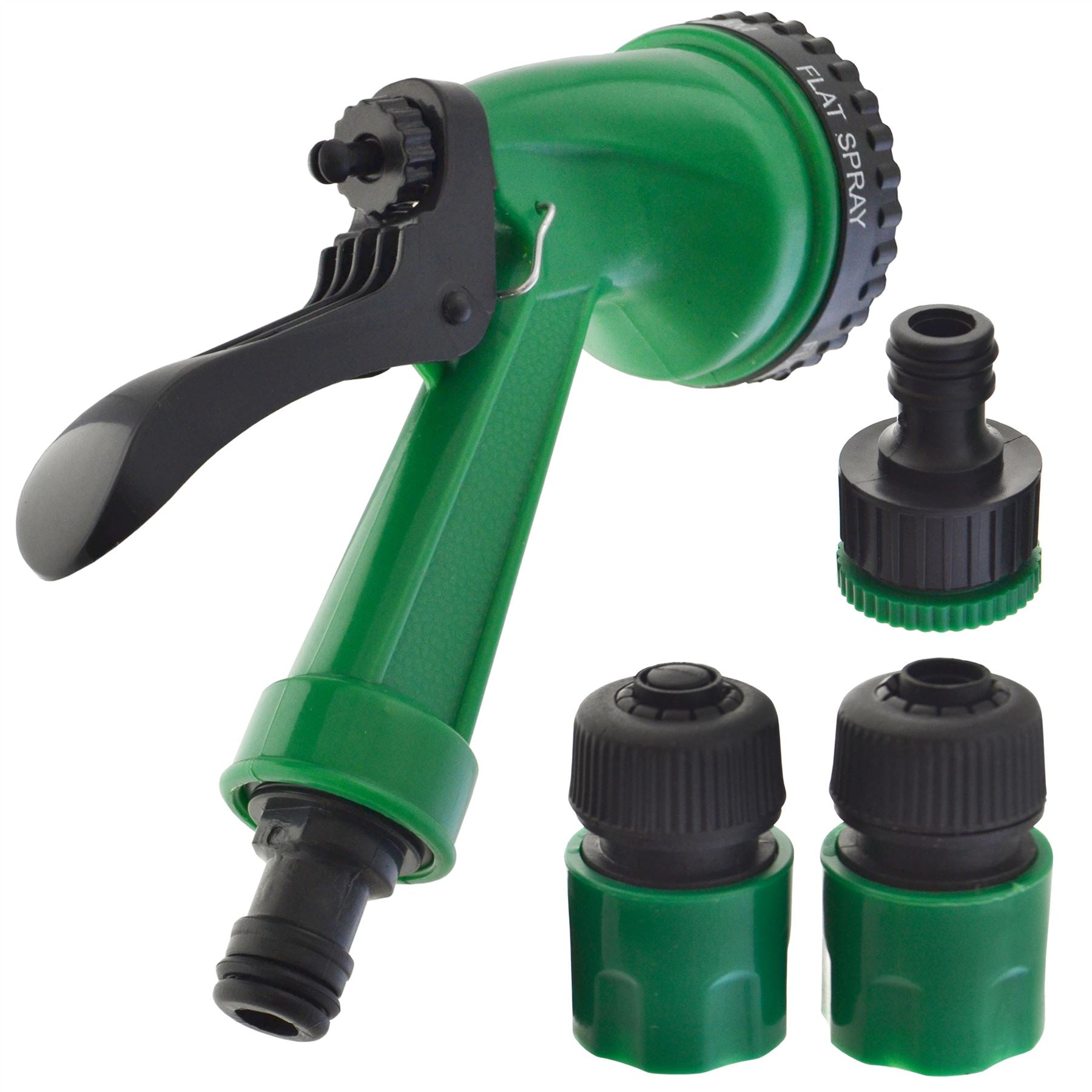 Gartenschlauch-Anschluss-Set, Spritzpistole, Wassersprüher und Schlauchverschraubungen, 5-teilig