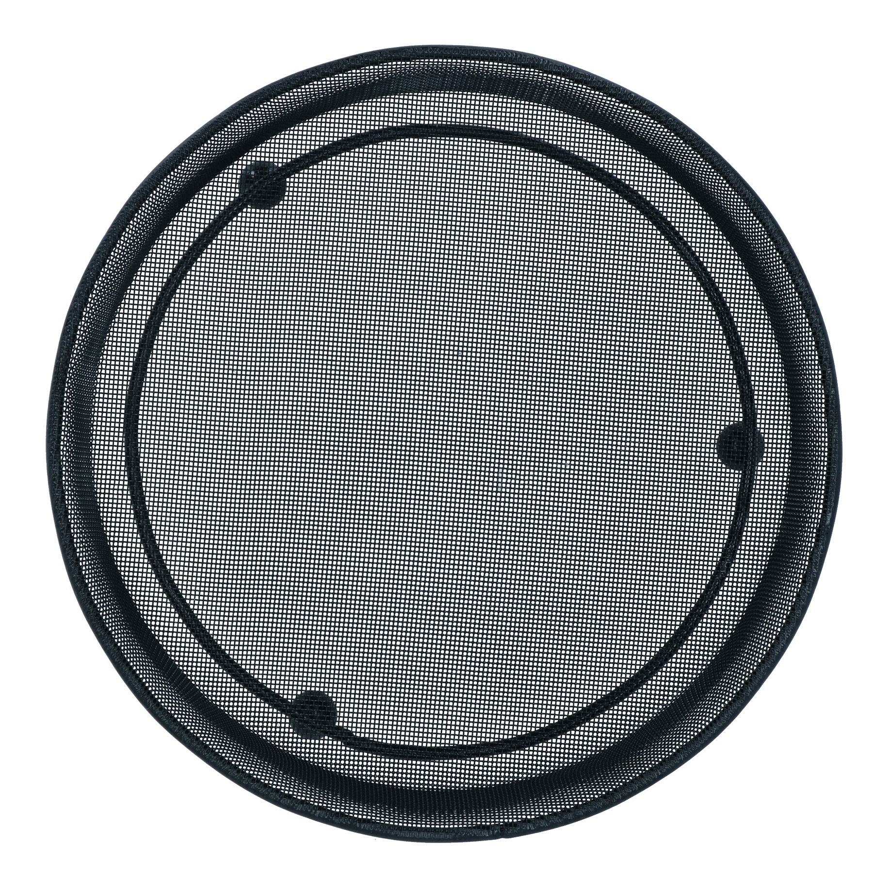 Robuste schwarze Futterschale aus Metallgeflecht für Wildvögel, Futtertablett, 22 cm
